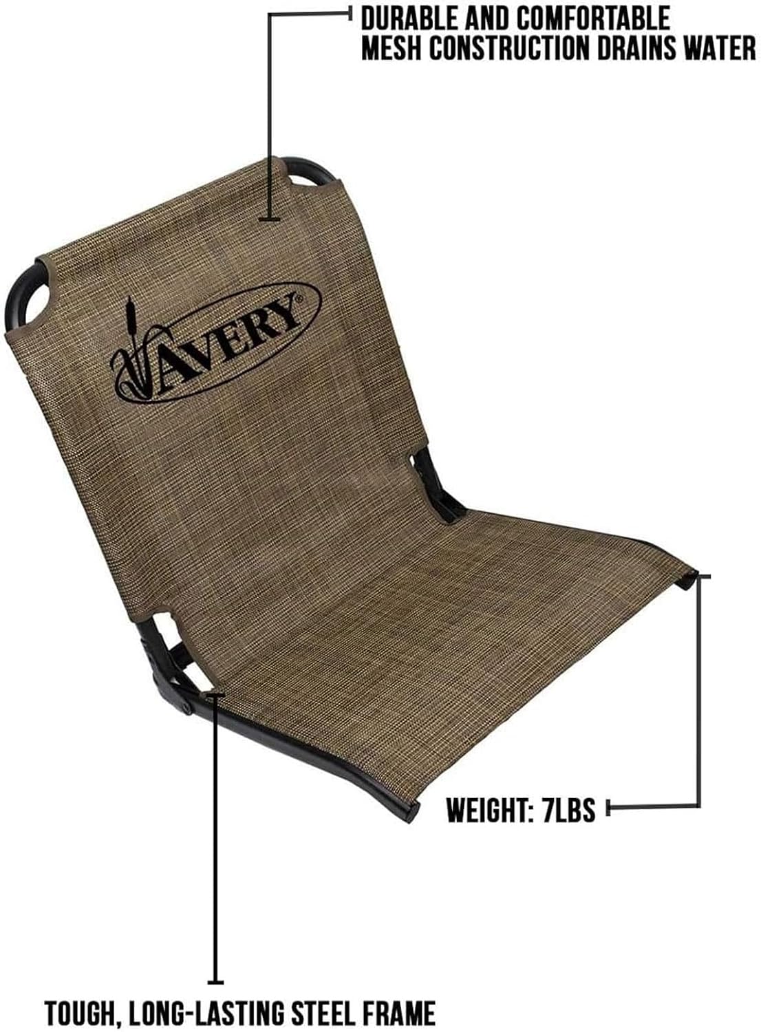 BANDED Avery Folding Mesh Marine Quick-Set Swiveling Boat Seat