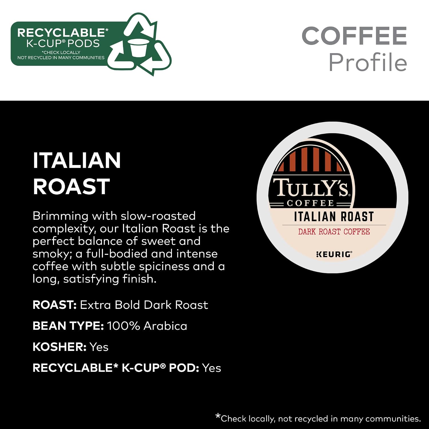 Tully's Coffee Hawaiian Blend Keurig Single-Serve K-Cup Pods, Medium Roast Coffee, 96 Count