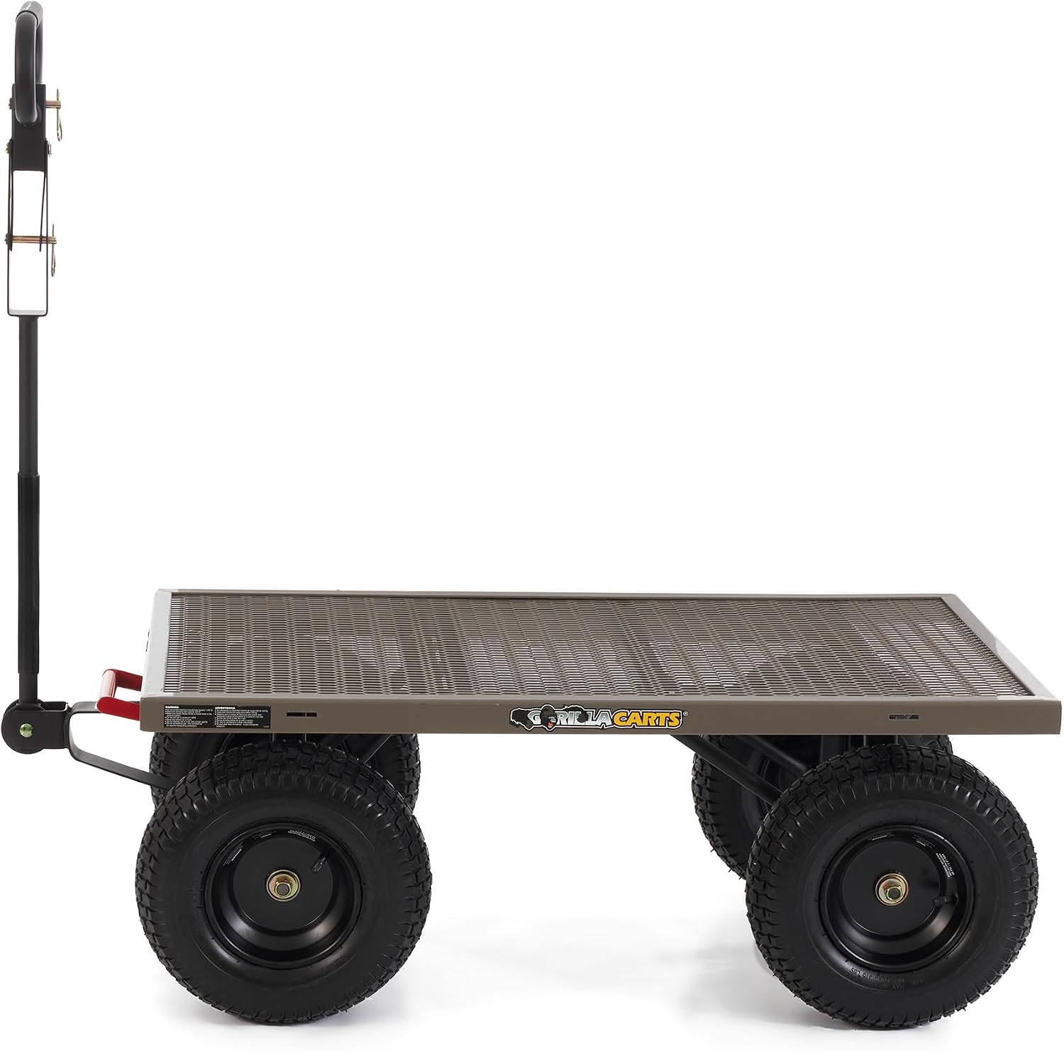 Gorilla Carts Steel Utility Garden Cart, 1200 lb. Capacity, 5 Cu Ft, Grey | 1