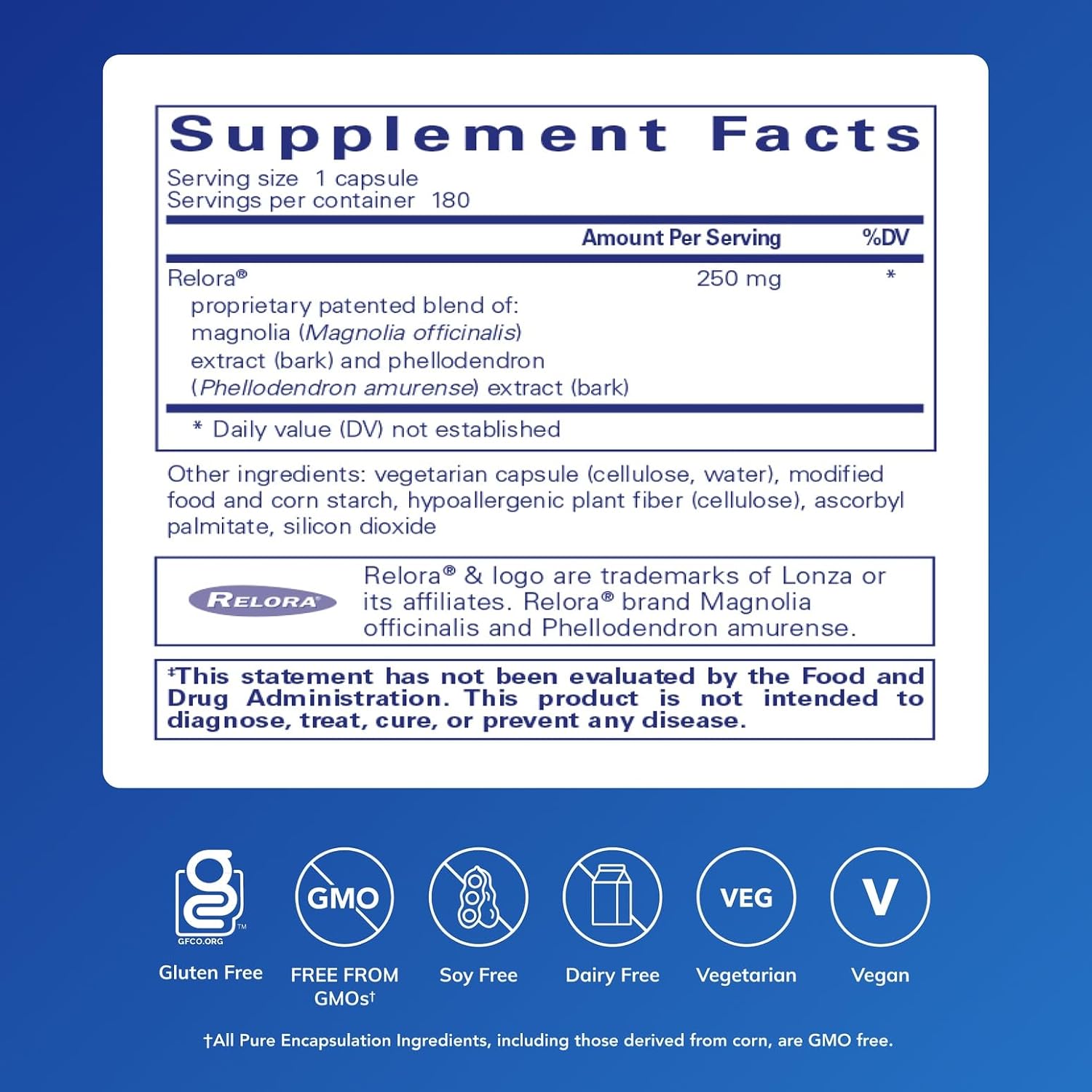 Pure Encapsulations Relora | Hypoallergenic Supplement Promotes Healthy Cortisol and DHEA Production and Moderates Occasional Stress* | 60 Capsules | Supports Healthy Cortisol and DHEA Production and Moderates Occasional Stress*, Hypoallergenic Supplement