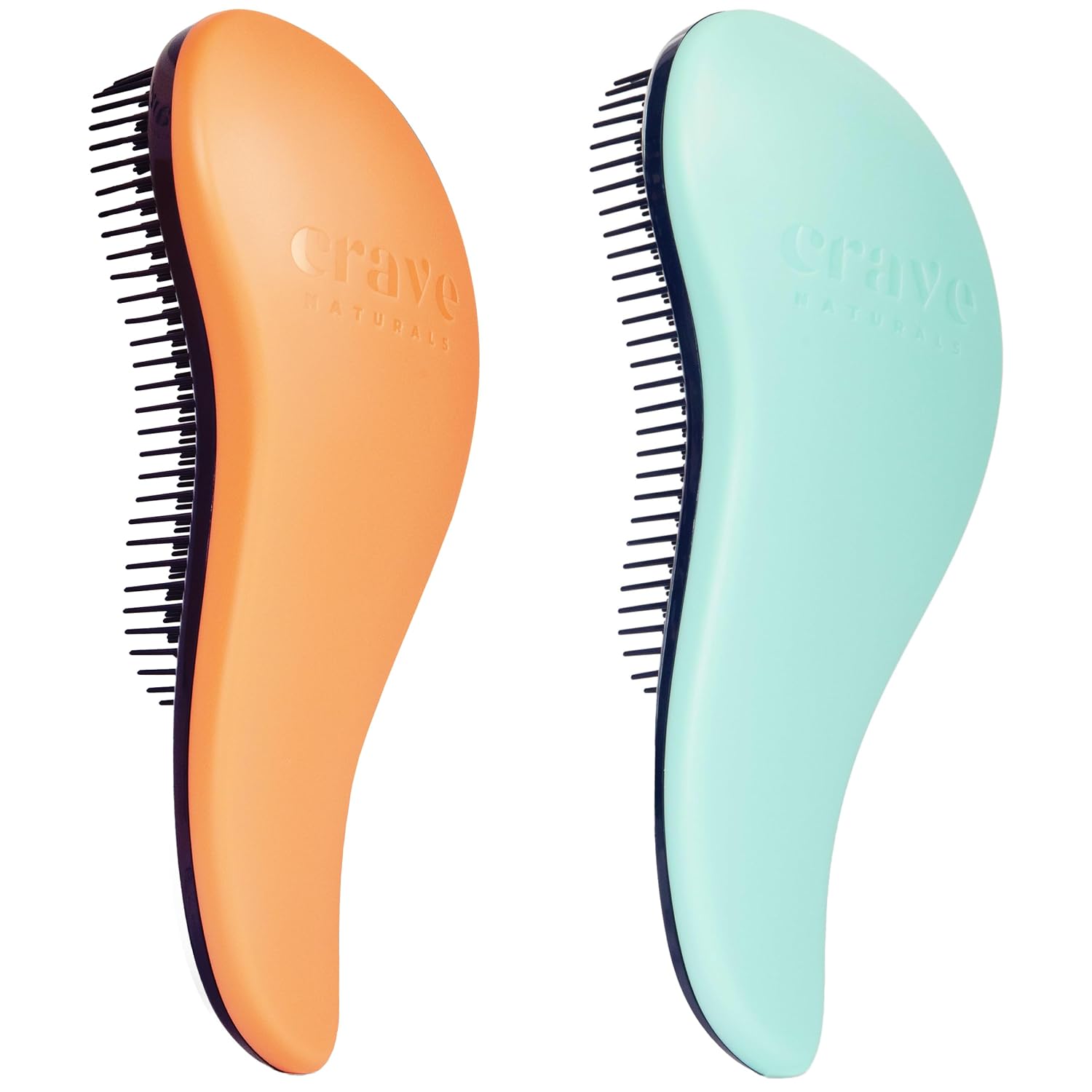 Crave Naturals Glide Thru Hair Brush - Detangler Brush for Curly, Straight, Wet or Dry Hair - Gentle Detangling Brushes for Adults, Kids, Toddlers - Hair Accessories for Women, 7.5x3" - Pink