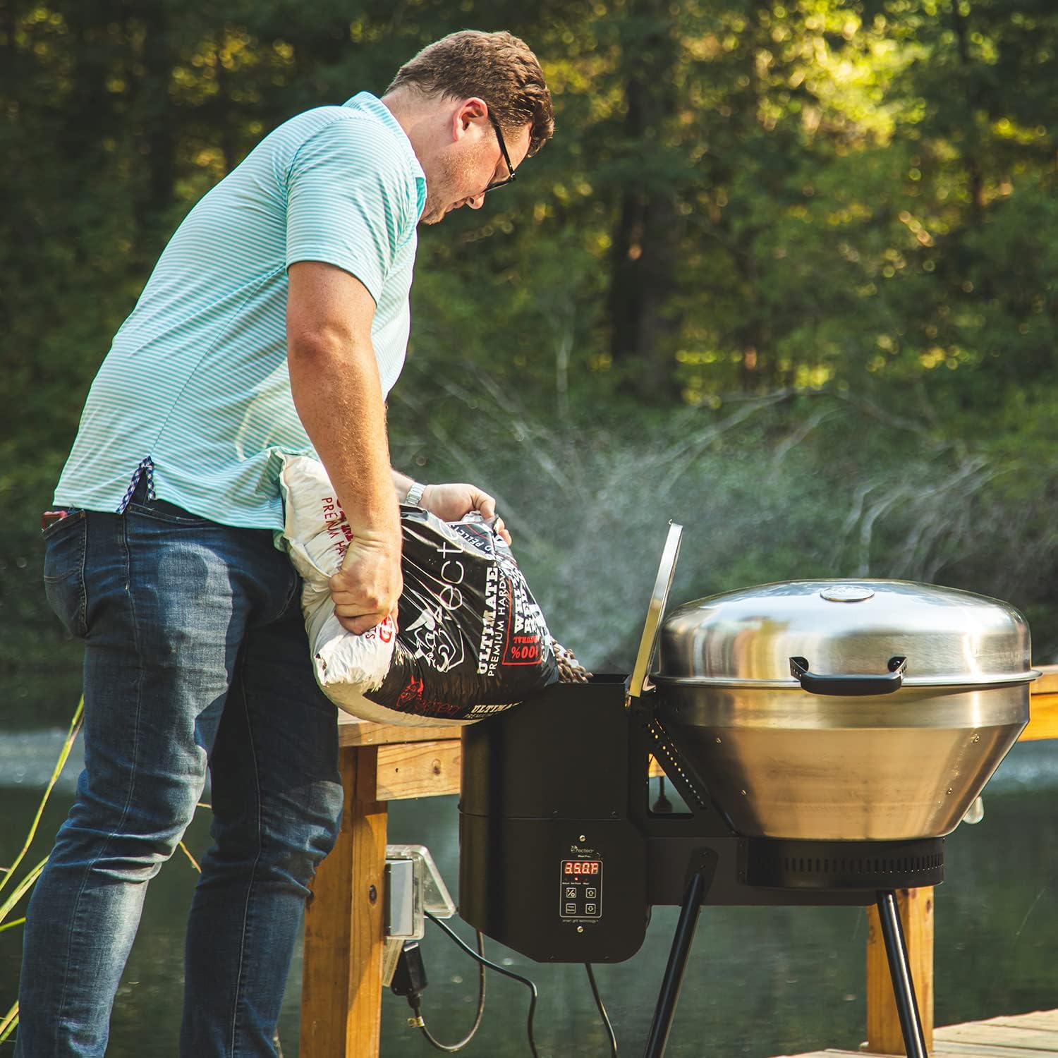 recteq Ultimate Premium Hardwood Grilling Cooking Pellet Barbecue BBQ Grill Smoker Blend with Red Oak, White Oak, Hickory Wood Pellets for Smokers