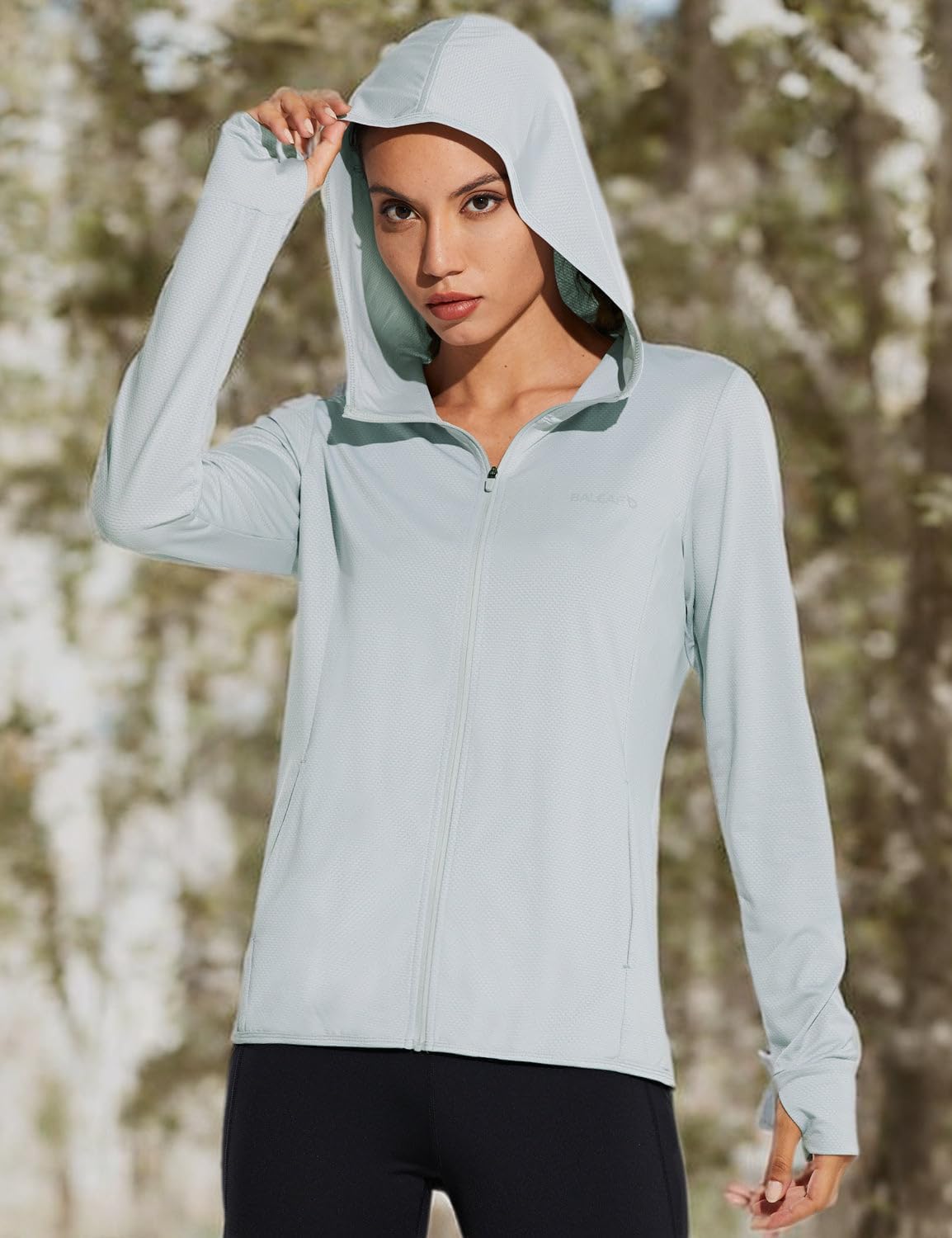baleaf Women's Sun Protection Hoodie Jacket UPF 50+ Full Zip with Pocket