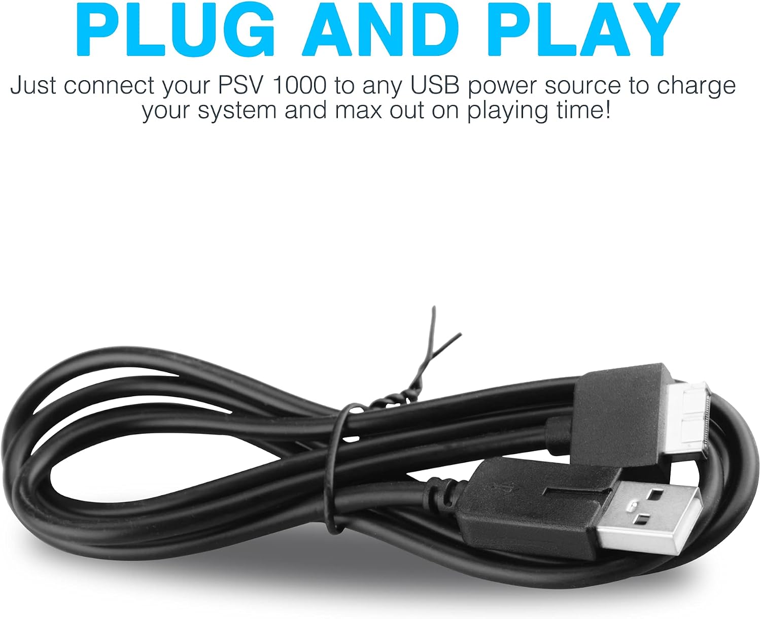 3.9ft PS Vita Charger Cable, 2 in 1 USB Data & Power Charger Cord Replacement for PlayStation Vita 1000 (Only Compatible with PSV 1000)