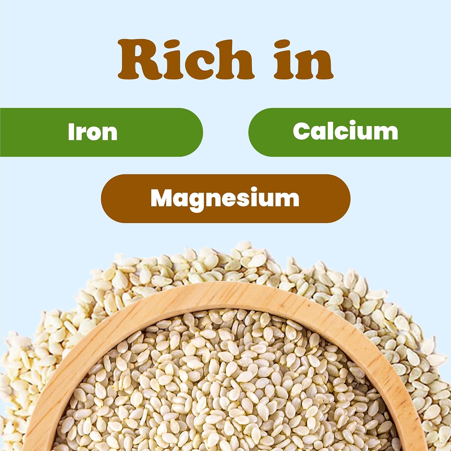 Food to Live - Hulled Sesame Seeds, 4 Pounds Whole Raw White Sesame Seeds, Kosher and Vegan, Unroasted, Bulk Sesame. High in Magnesium, Iron, and Calcium.