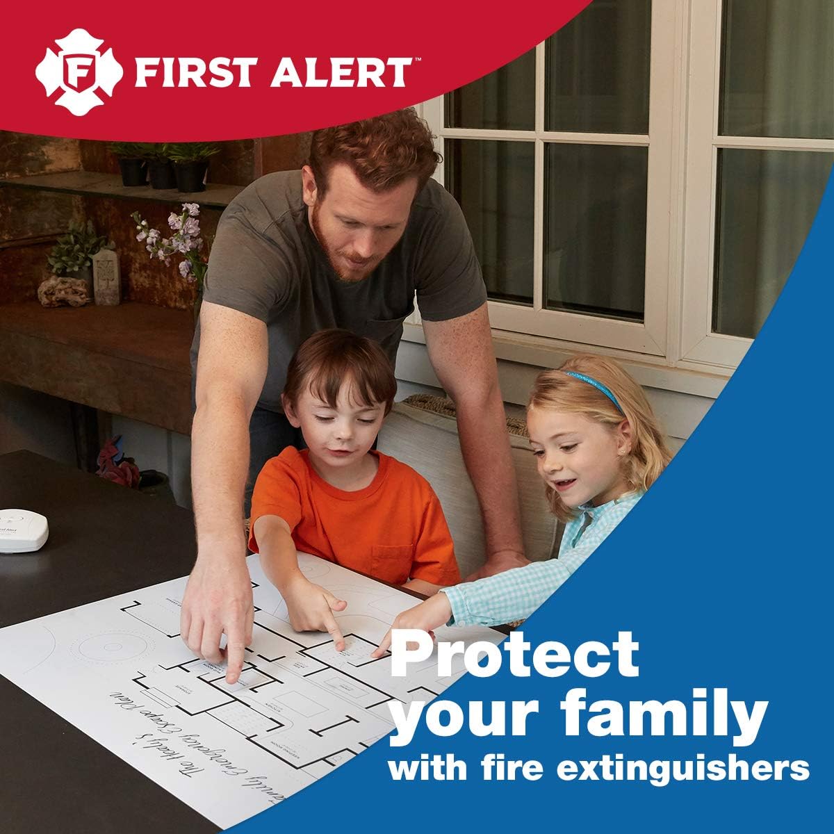 First Alert PRO5 Rechargeable Heavy Duty Plus Fire Extinguisher UL Rated 3-A:40-B:C, Red, 10 lbs | PRO5 Rechargable UL RATED 3-A:40-B:C, Red, 1-Pack
