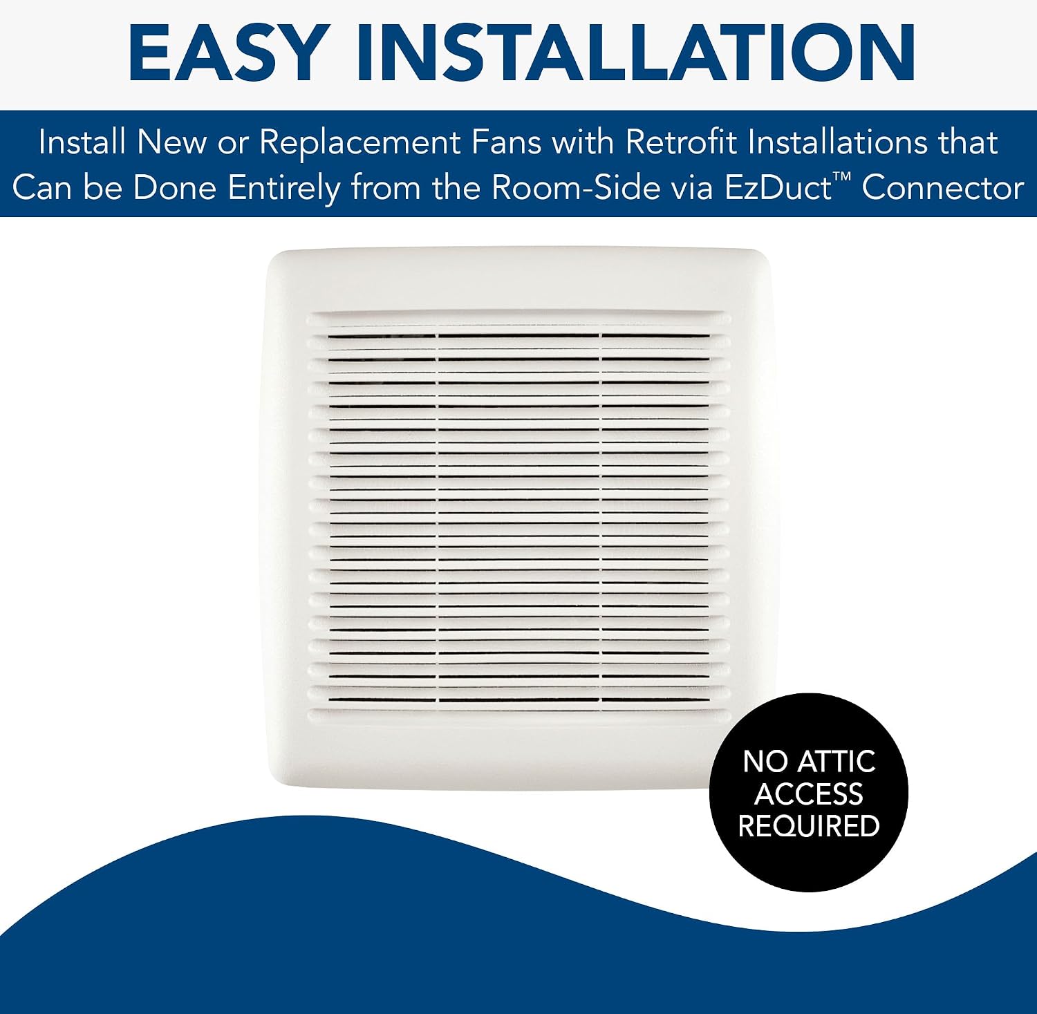 Broan-NuTone Bathroom Exhaust Fan, Easy Install, Powerful 110 CFM, Quiet 1.0 Sones, Energy Star