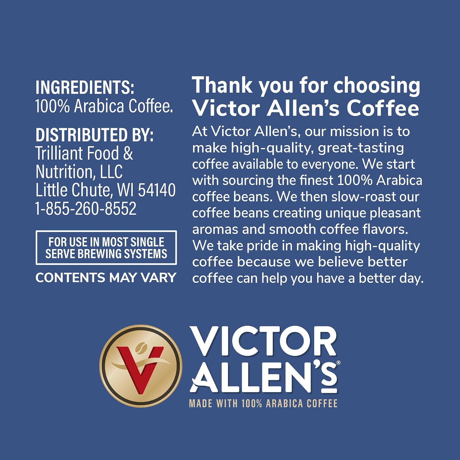 Victor Allen's Coffee Donut Shop Blend, Medium Roast, 80 Count, Single Serve Coffee Pods for Keurig K-Cup Brewers | 100% Arabica beans, Compatible with all K-Cup brewers, Kosher-OU (Pareve), 90-150mg caffeine per serving