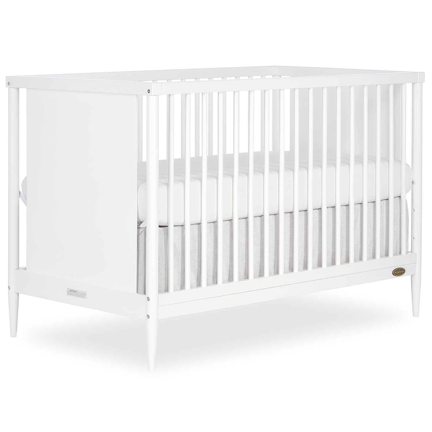 Dream On Me Clover Changing Table with Rounded Spindles in White