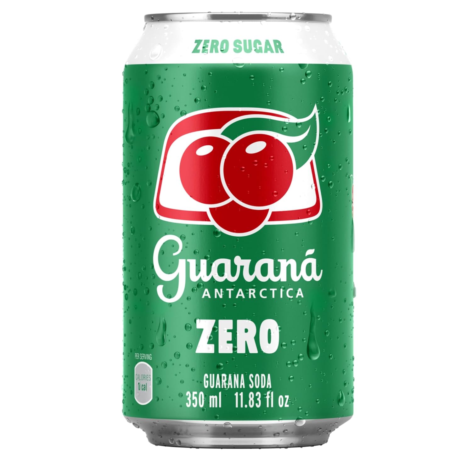 Guaraná Antarctica Zero, The Brazilian Original Guaraná Soda, Zero Sugar, 11.83 fl oz (Pack of 12) - Packaging May Vary
