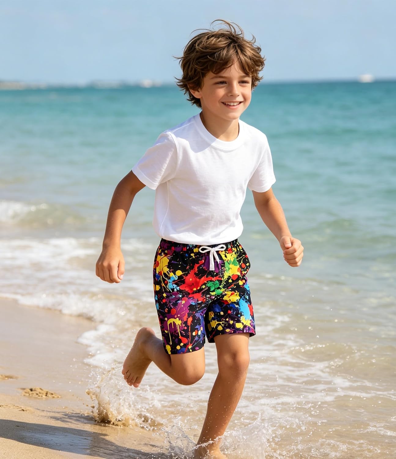 BFUSTYLE Boys Swim Trunks Mesh Lining Kids Bathing Suit 5-14 Years Shorts