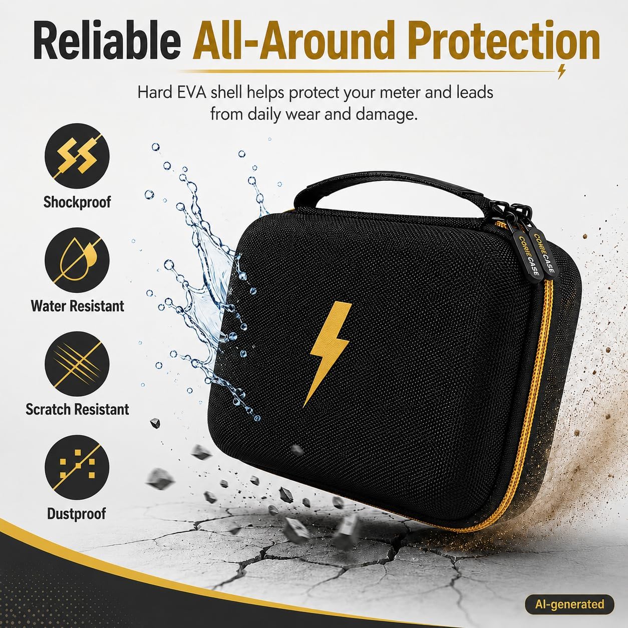 Comecase Hard Case for Fluke 87V/88V/15B+/17B+ and More Digital Multimeter