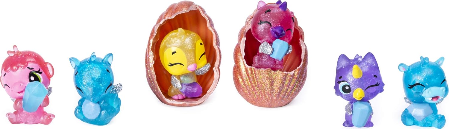 Hatchimals CollEGGtibles, Mermal Magic 6 Pack Shell Carrying Case with Season 5 CollEGGtibles, for Kids Aged 5 and Up (Color May Vary)
