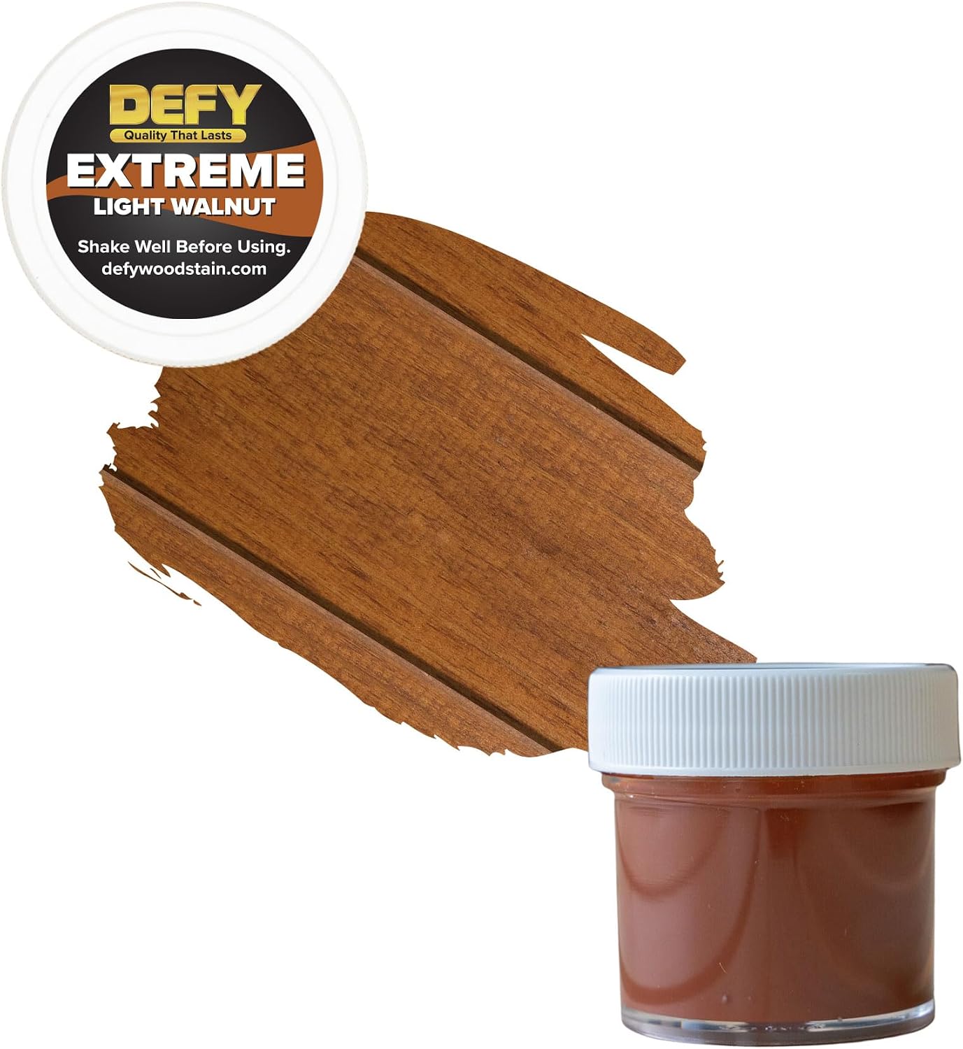 DEFY Extreme Wood Stain and Sealer in One - 1 Gallon Semi-Transparent Waterproof Coating for All Wood Types - Cedar Tone