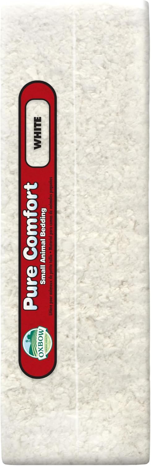 Oxbow Small Animal Bedding, Hamster, Guinea Pig, Rabbit, White, USA, 36 L | Pure Comfort, Hamster Bedding, Guinea Pig Bedding, Low Dust, Virgin Paper, Litter Box, Bunny, Rats, Gerbils, Chinchillas