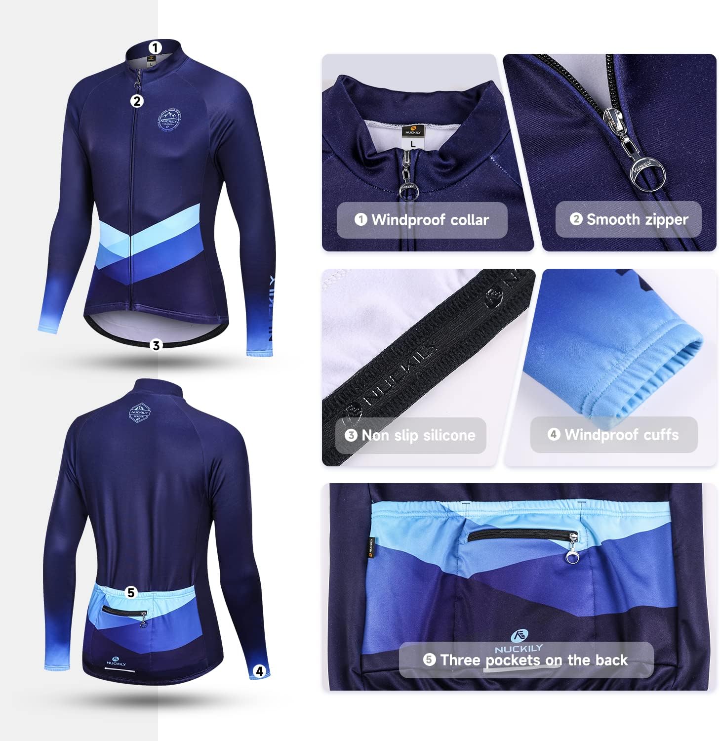 Mens Cycling Suit Windproof Winter Thermal Fleece Sportswear Clothing Set Riding Jersey Jacket & 3D Padded Pants Trousers