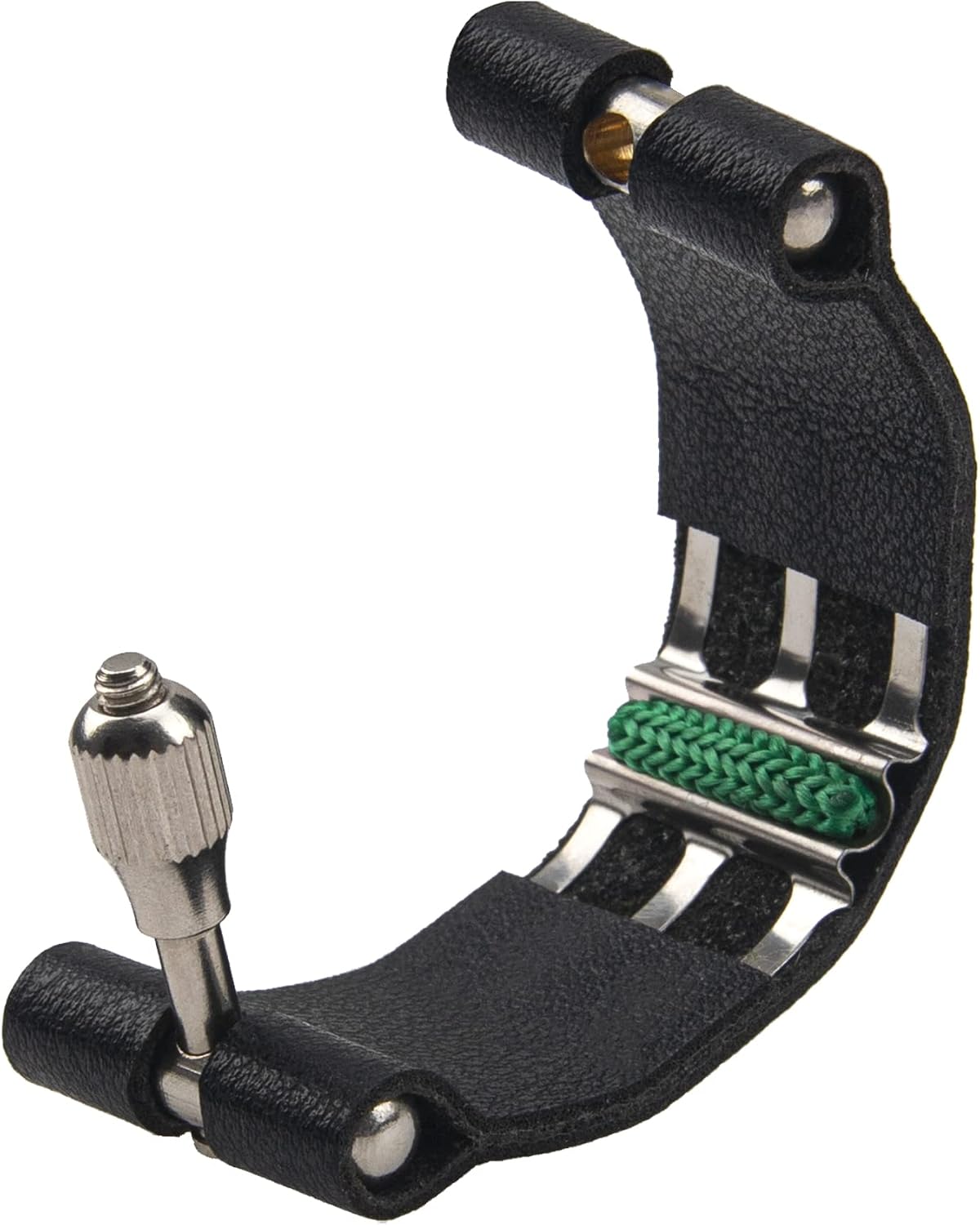 2Pcs Yootones Black Artificial Leather Saxophone Mouthpiece Sax Ligature Fastener Compatible with Saxophone Rubber Mouthpiece (Tenor saxophone)