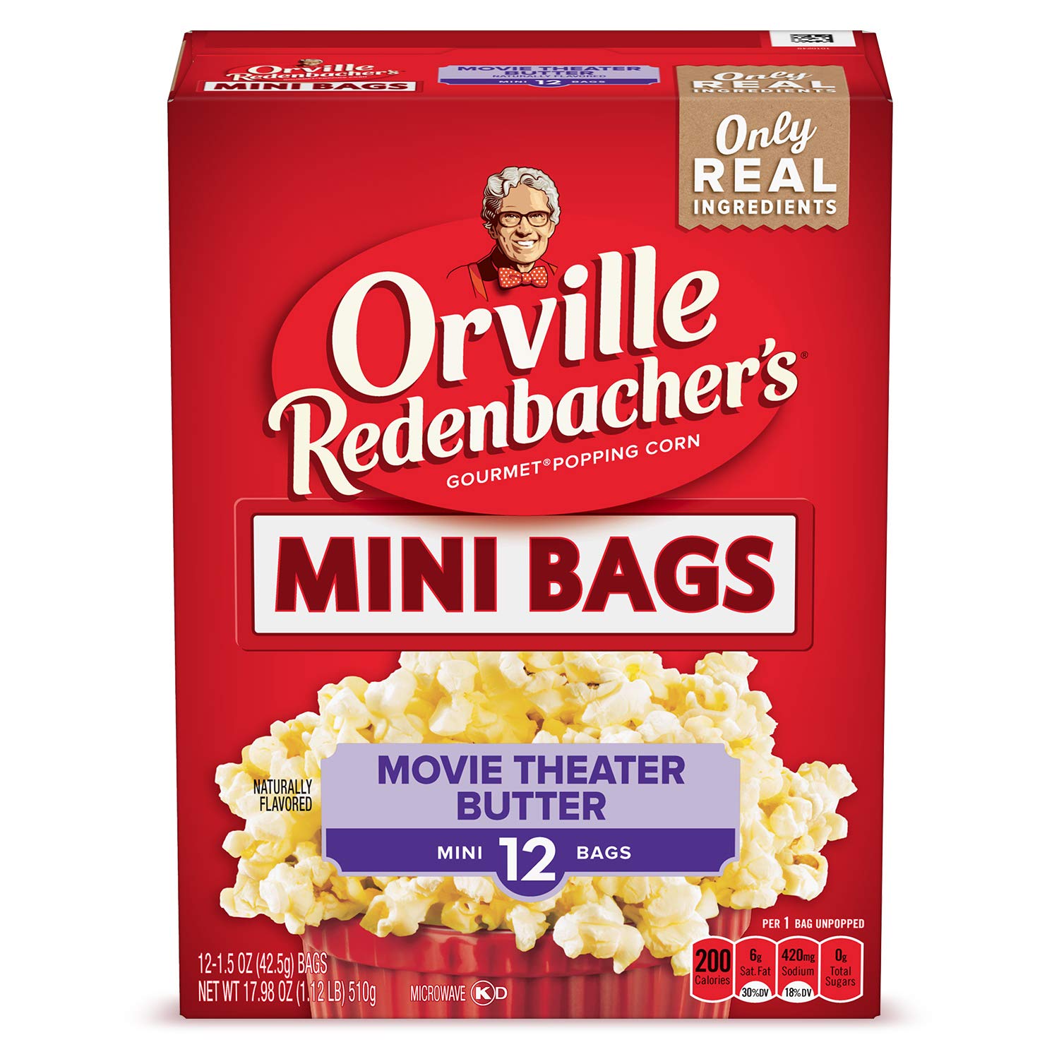 Orville Redenbacher’s Popcorn Mini Bags, Movie Theater Butter 1.5 oz., 12ct