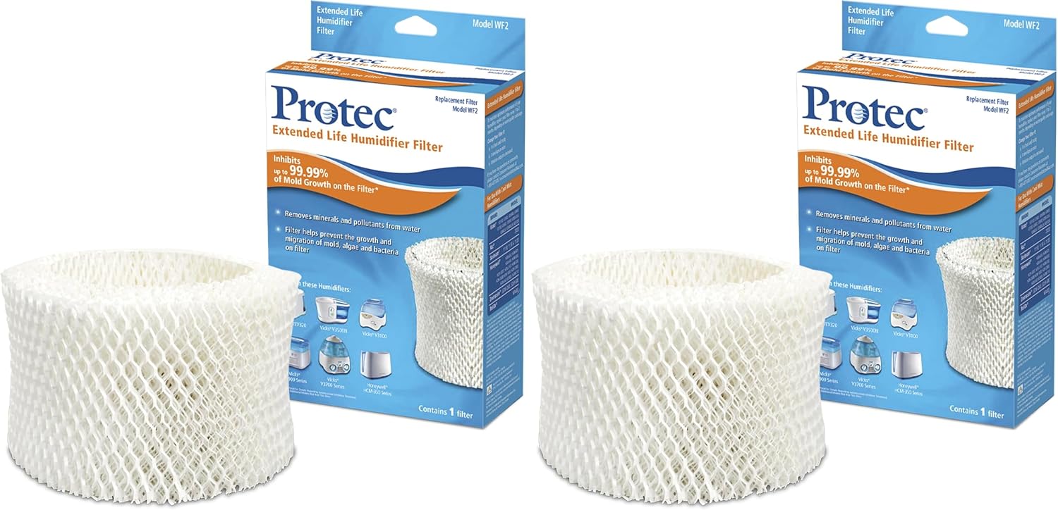 Protec Extended Life Humidifier Replacement Filter, 1 Count | Designed for Use with Select Vicks Cool Mist Humidifiers and Other Honeywell Humidifiers Models