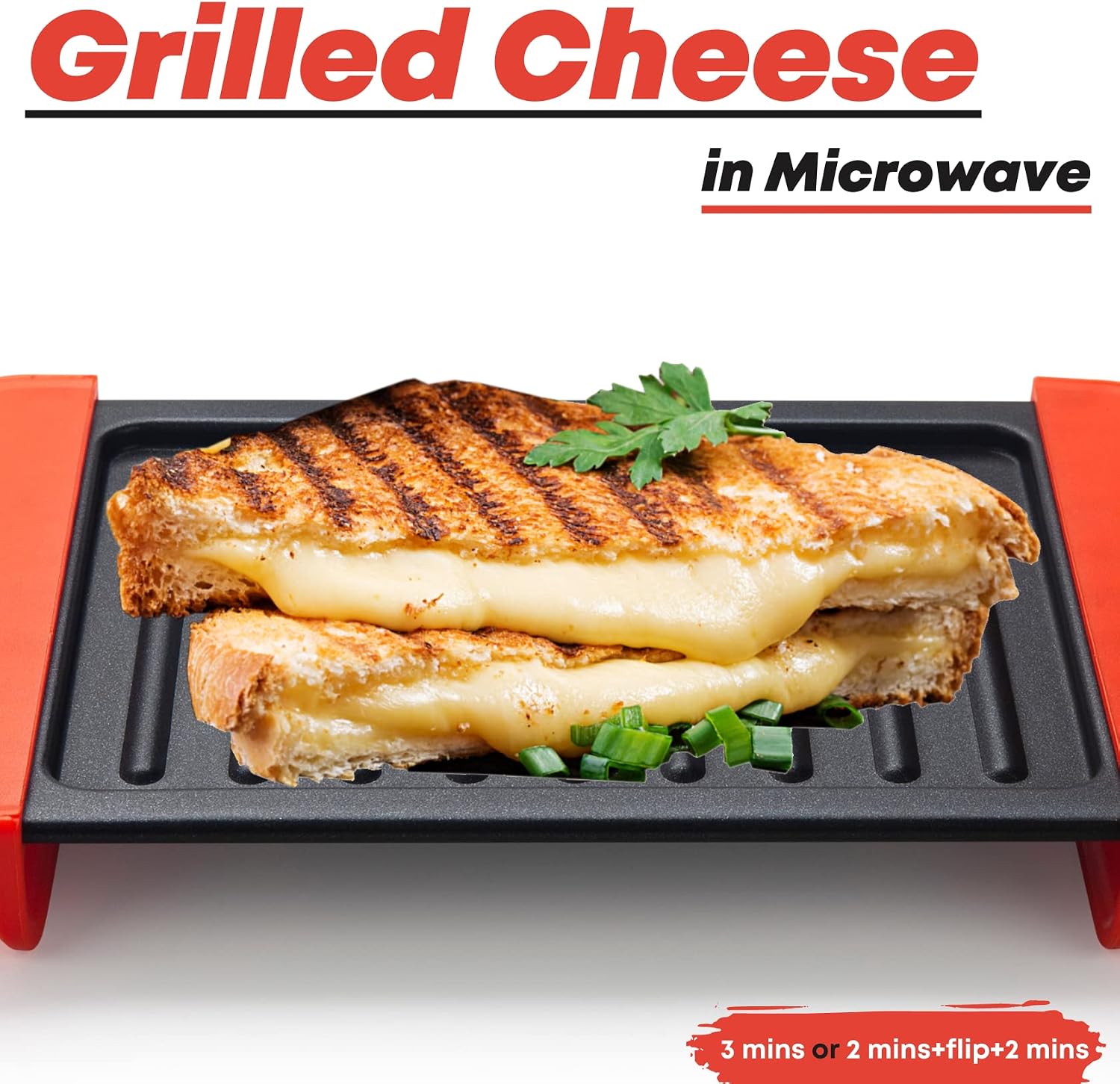 Maconee Microwave Sandwich maker | Microwave Grill Cheese Maker | Microwave Crisper Toaster Cookware | Panini Press | Cooking Fast and Dishwasher