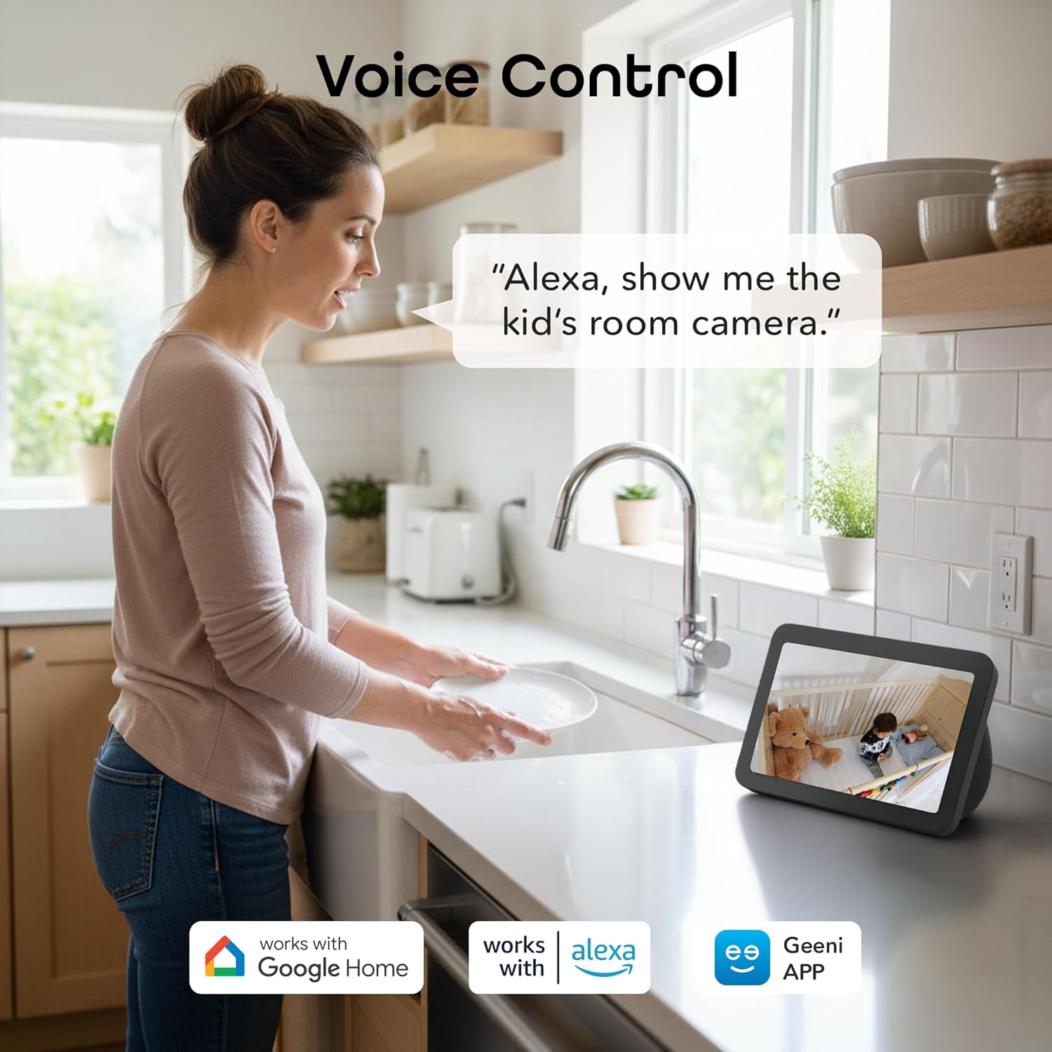 Geeni Orbit 3MP Smart PTZ Security Camera – 2K HD Indoor Security Camera with Auto-Follow Motion Tracking, Pan, Tilt, & Digital Zoom