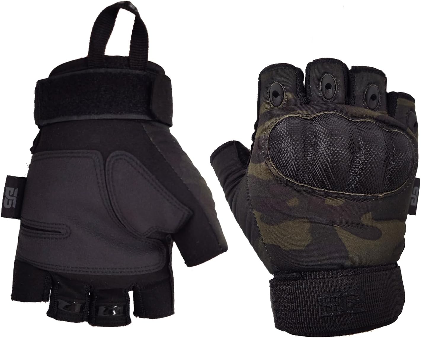 Glove Station Fingerless Knuckle Motorcycle Gloves, TACHK200