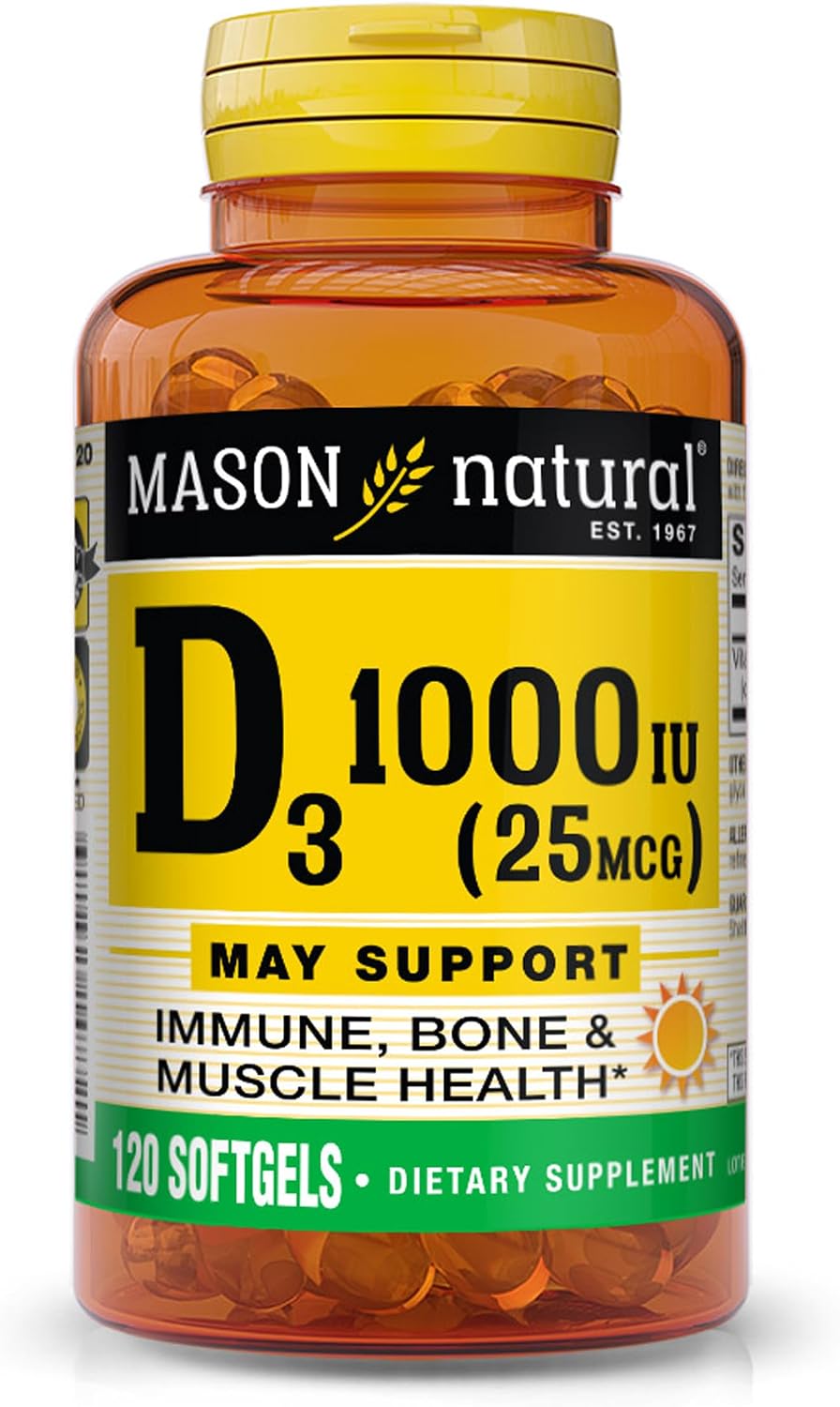 MASON NATURAL Vitamin D3 2000 IU Ultra Strength, 180 Day Supply