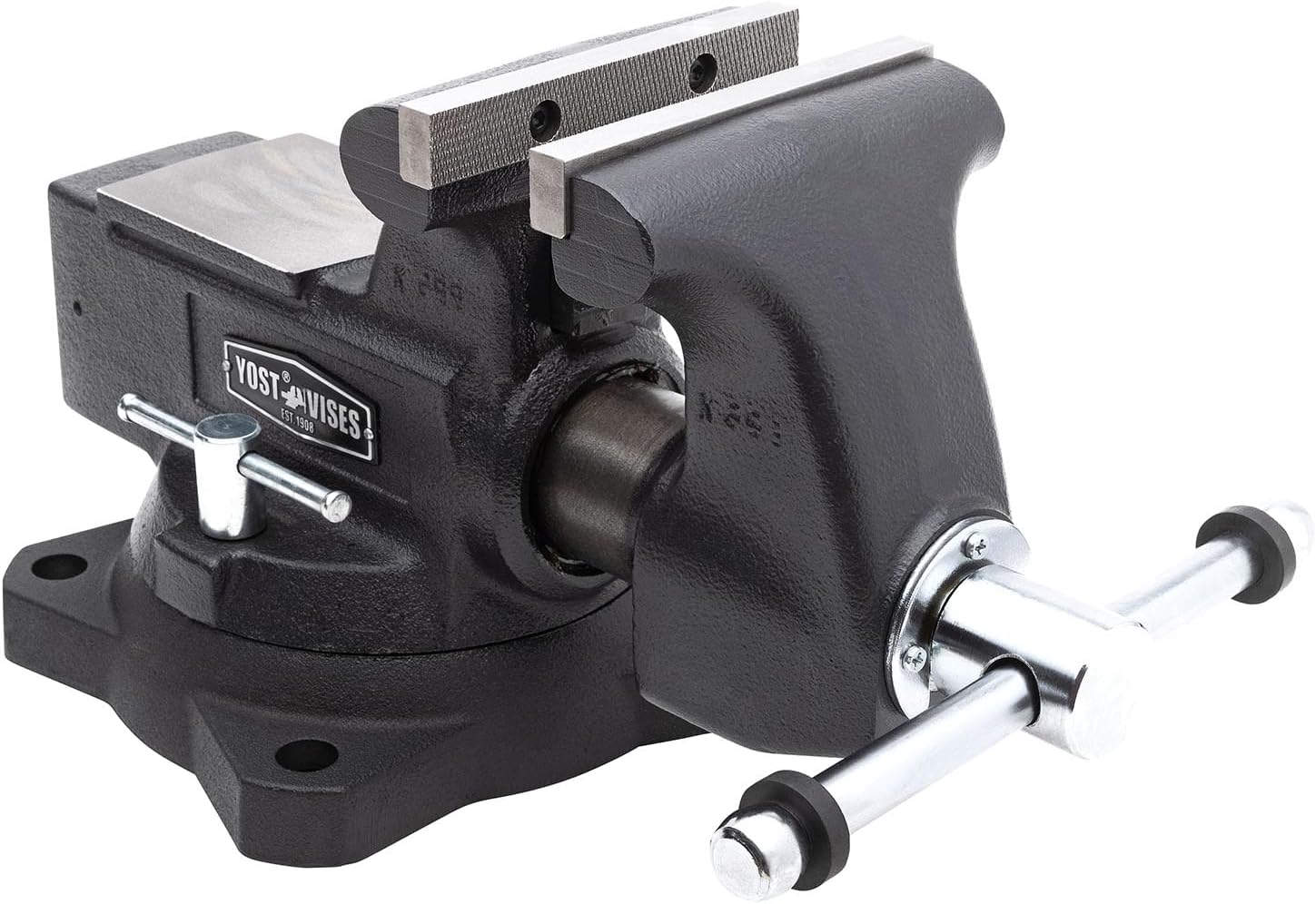 Yost Vises LV-4 Homeowner's Vise | 4.5 Inch Jaw Width with a 3 Inch Jaw Opening Home Vise | Secure Grip with Swivel Base | Blue