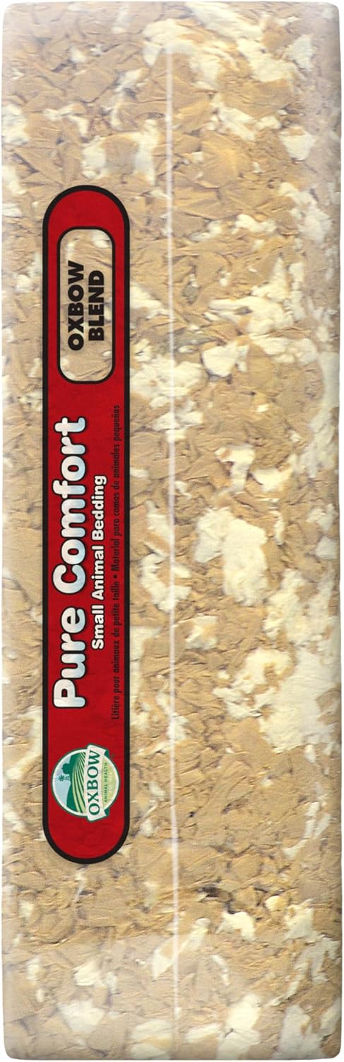 Oxbow Small Animal Bedding, Hamster, Guinea Pig, Rabbit, White, USA, 36 L | Pure Comfort, Hamster Bedding, Guinea Pig Bedding, Low Dust, Virgin Paper, Litter Box, Bunny, Rats, Gerbils, Chinchillas