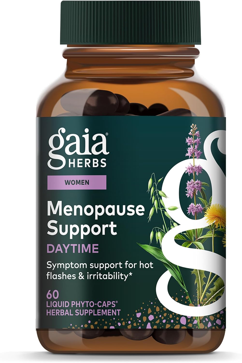 Gaia Herbs Menopause Support Daytime - Helps Support Hormone Balance & Well-Being for Women* - with Vitex, Black Cohosh