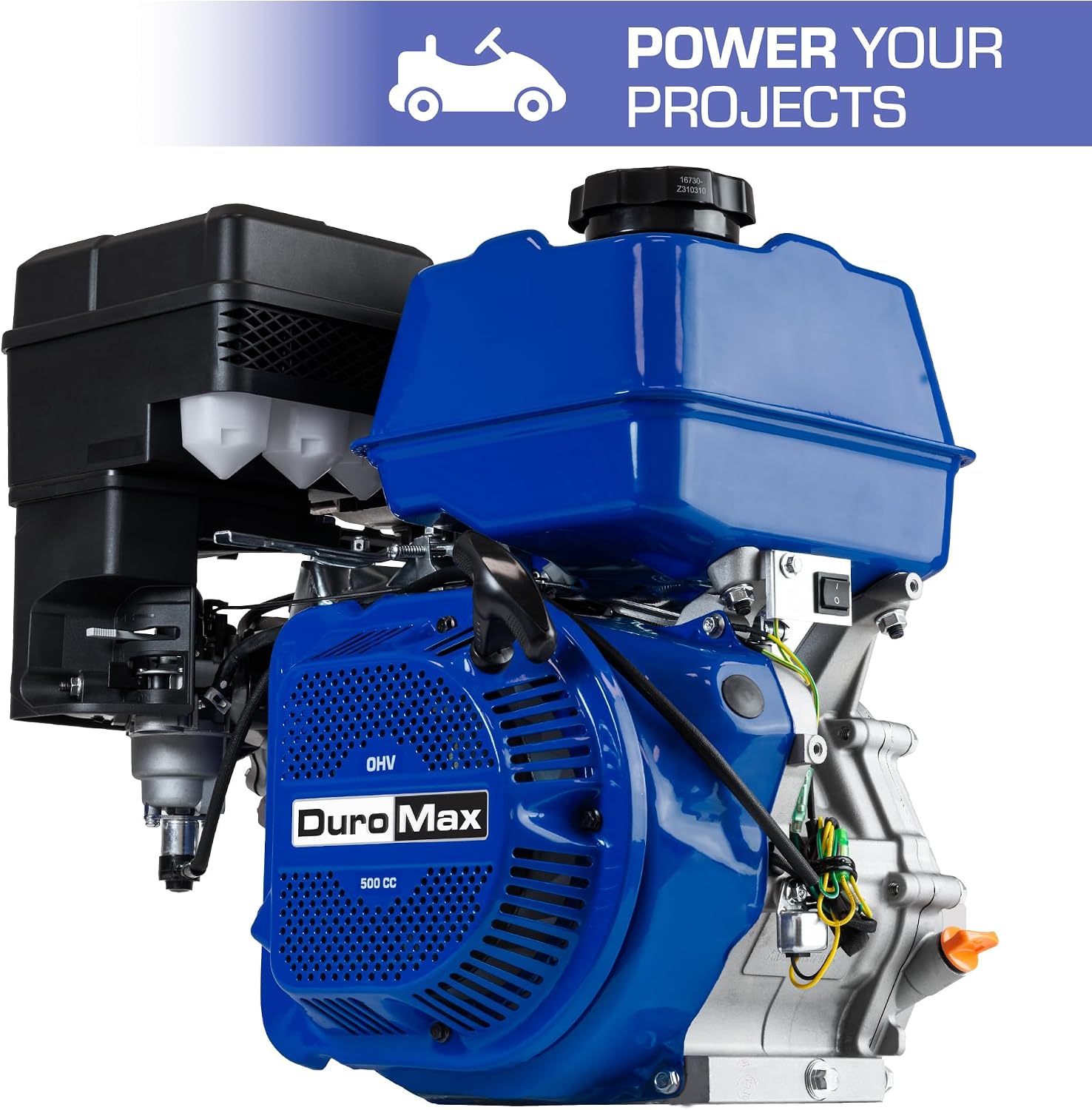 DuroMax XP7HPE 208cc Electric Start Gas Powered, 50 State Approved, Multi-Use Engine Blue