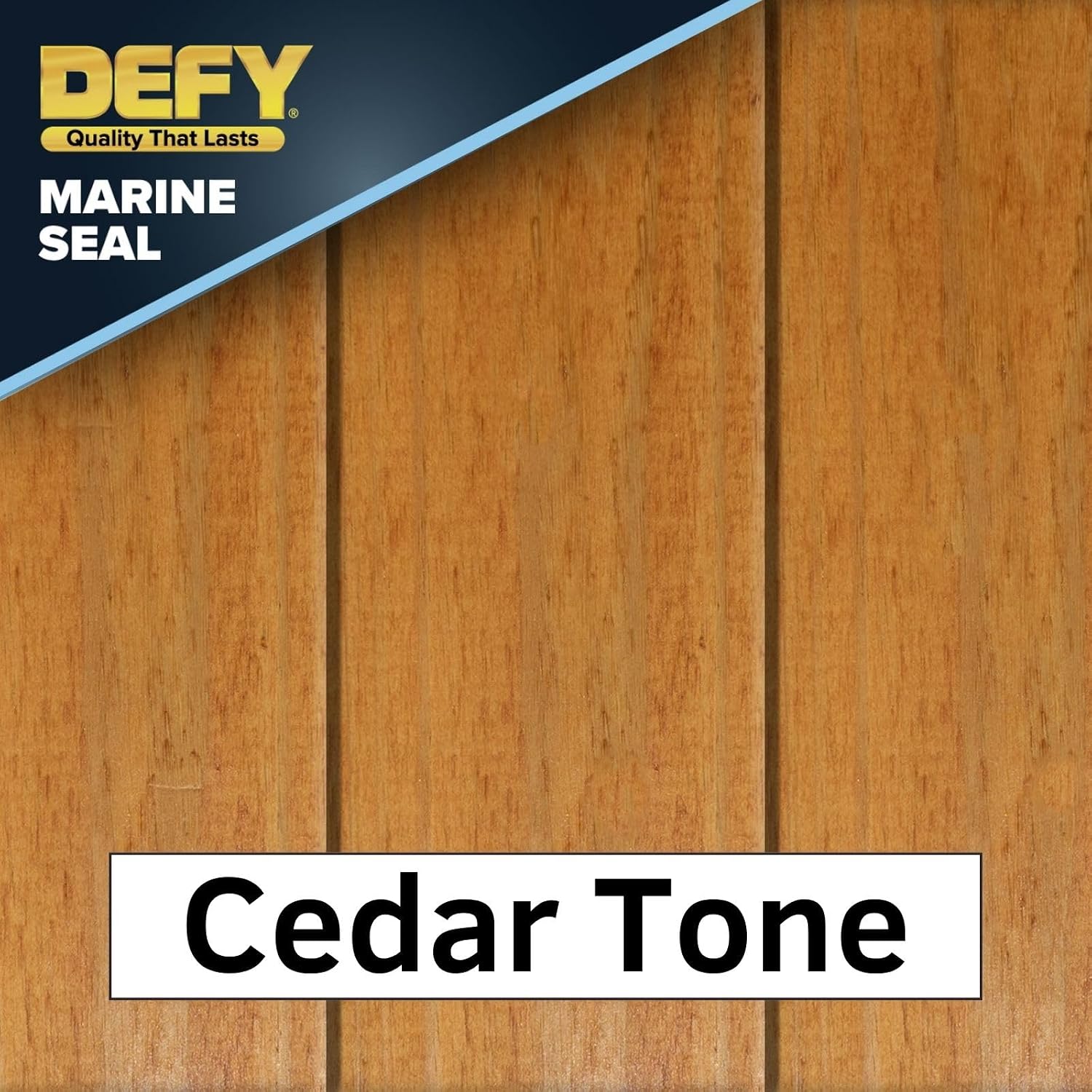 DEFY Marine Seal Semi-Transparent Exterior Wood Stain and Sealer - Waterproof Sealant for Wood Docks, Boat Piers, Marinas, Boardwalks, & More - Cedar Tone - 5 Gallon, Made in USA