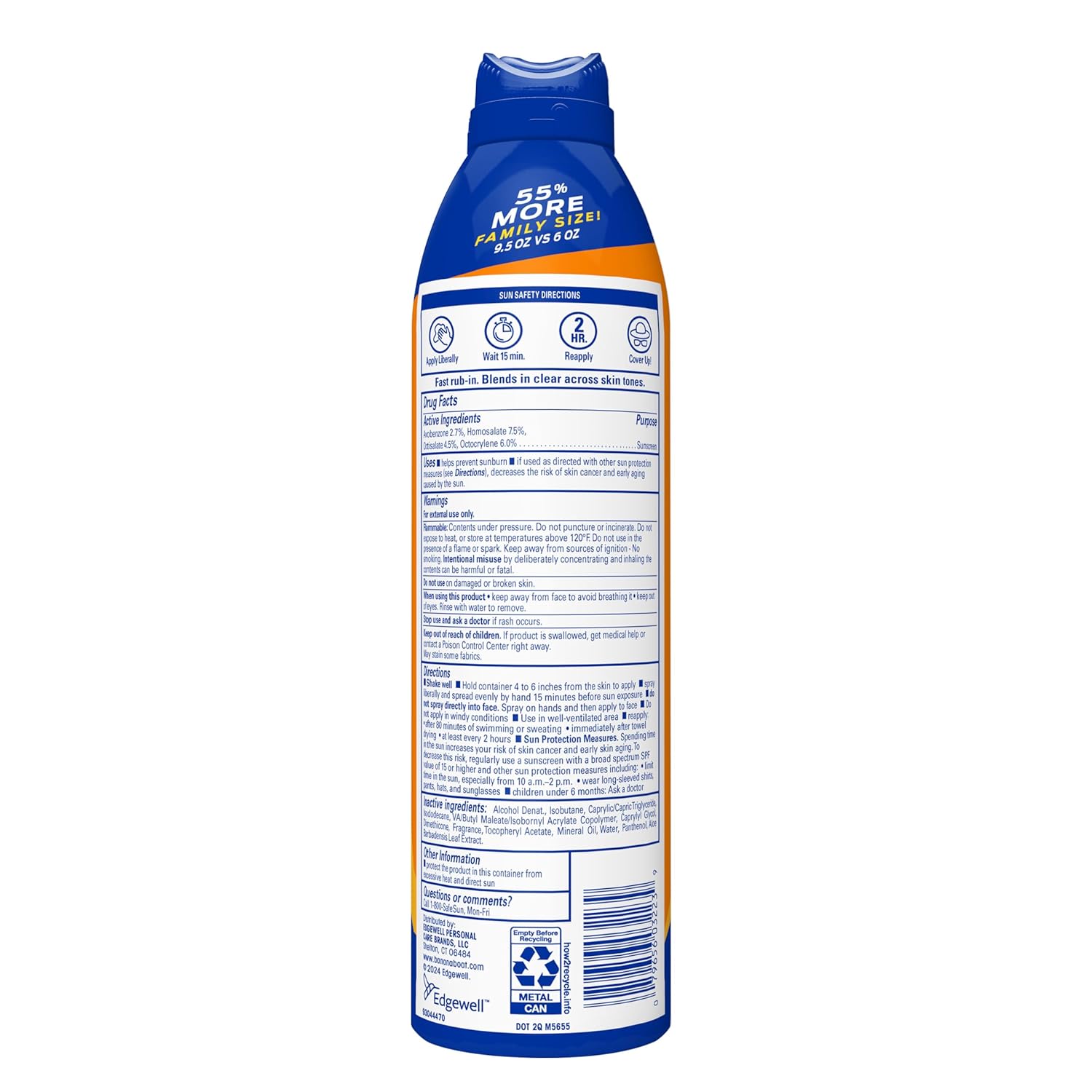 Banana Boat Sport SPF 100 Sunscreen Spray, 6 oz