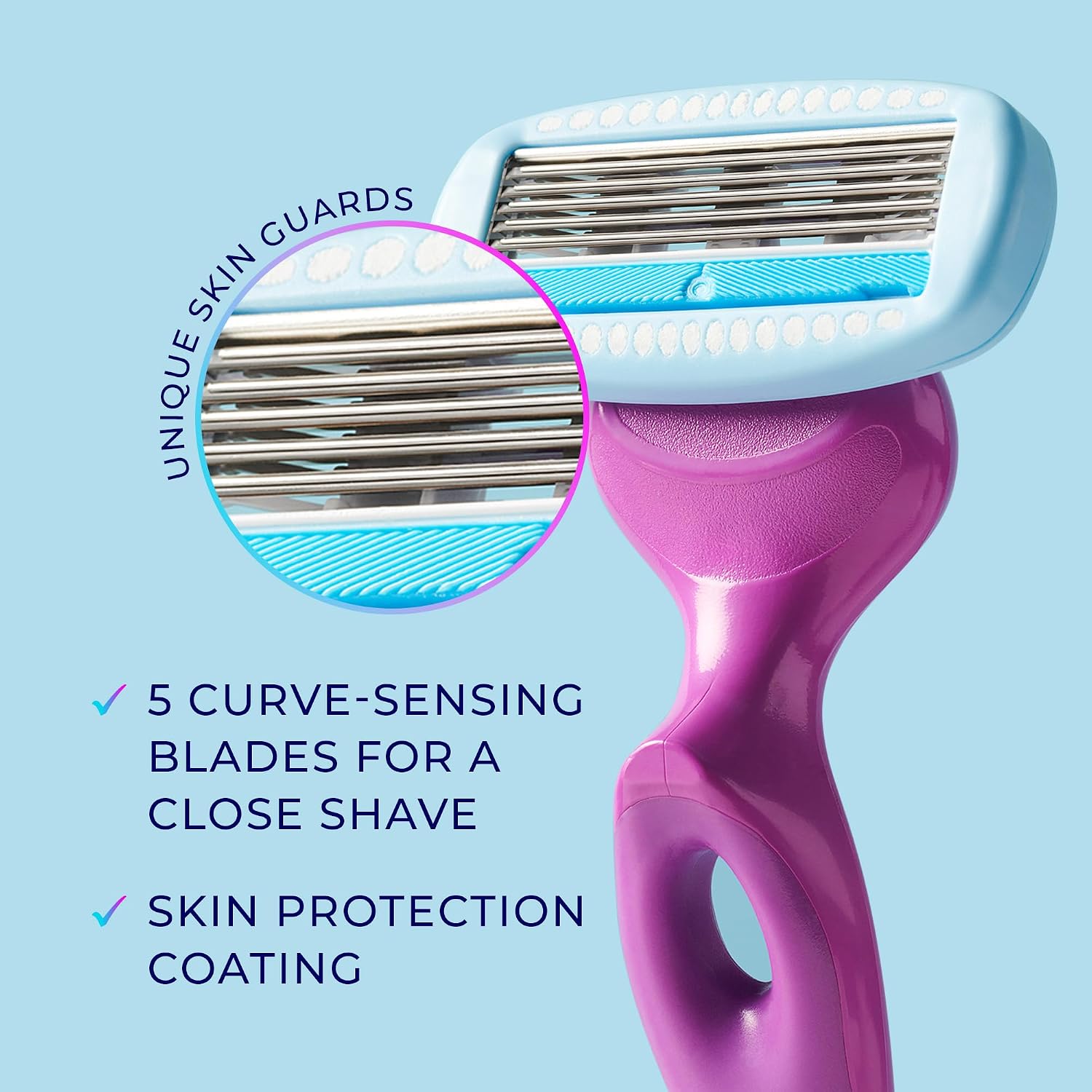 Schick Hydro Silk Moisture Razor Blade Refills, 4 Count | 5-Blade Moisturizing Razors for Women | Womens Moisturizing Razor Refills