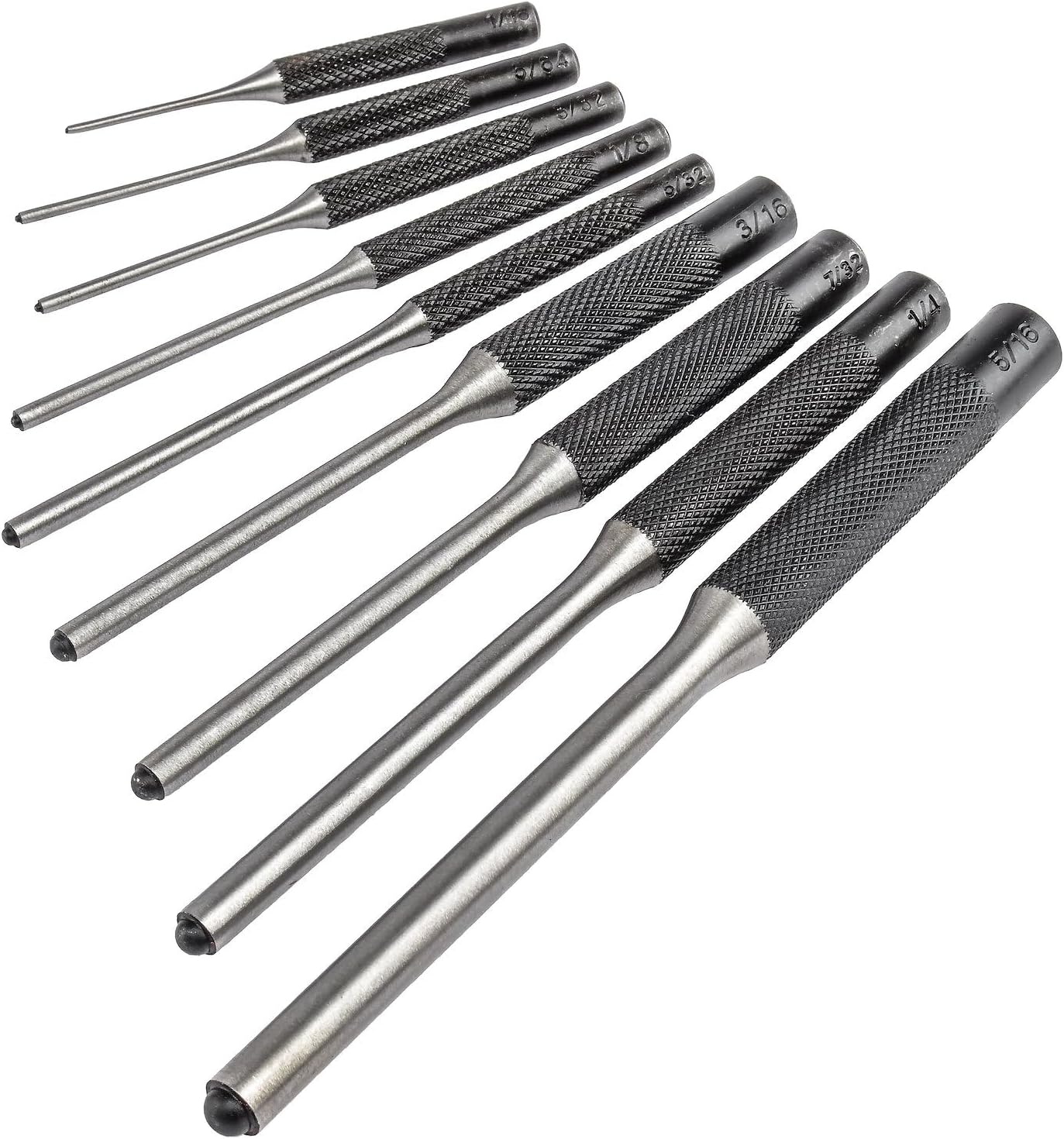 9 Piece Roll Pin Punch Set | 9 Piece Roll Pin Punch Set for durability and longevity; forged steel construction
