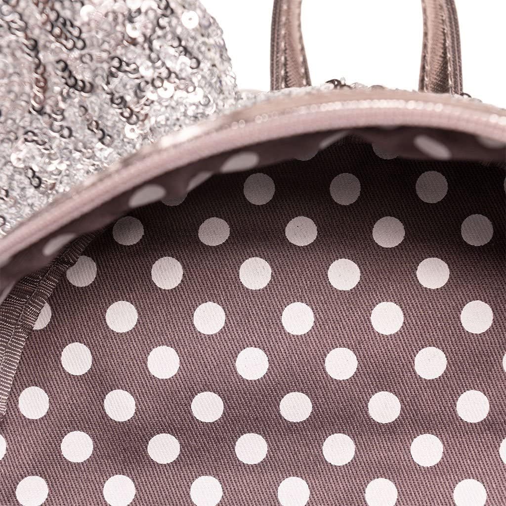 Loungefly Disney Minnie Mouse Silver Sequin Mini Backpack