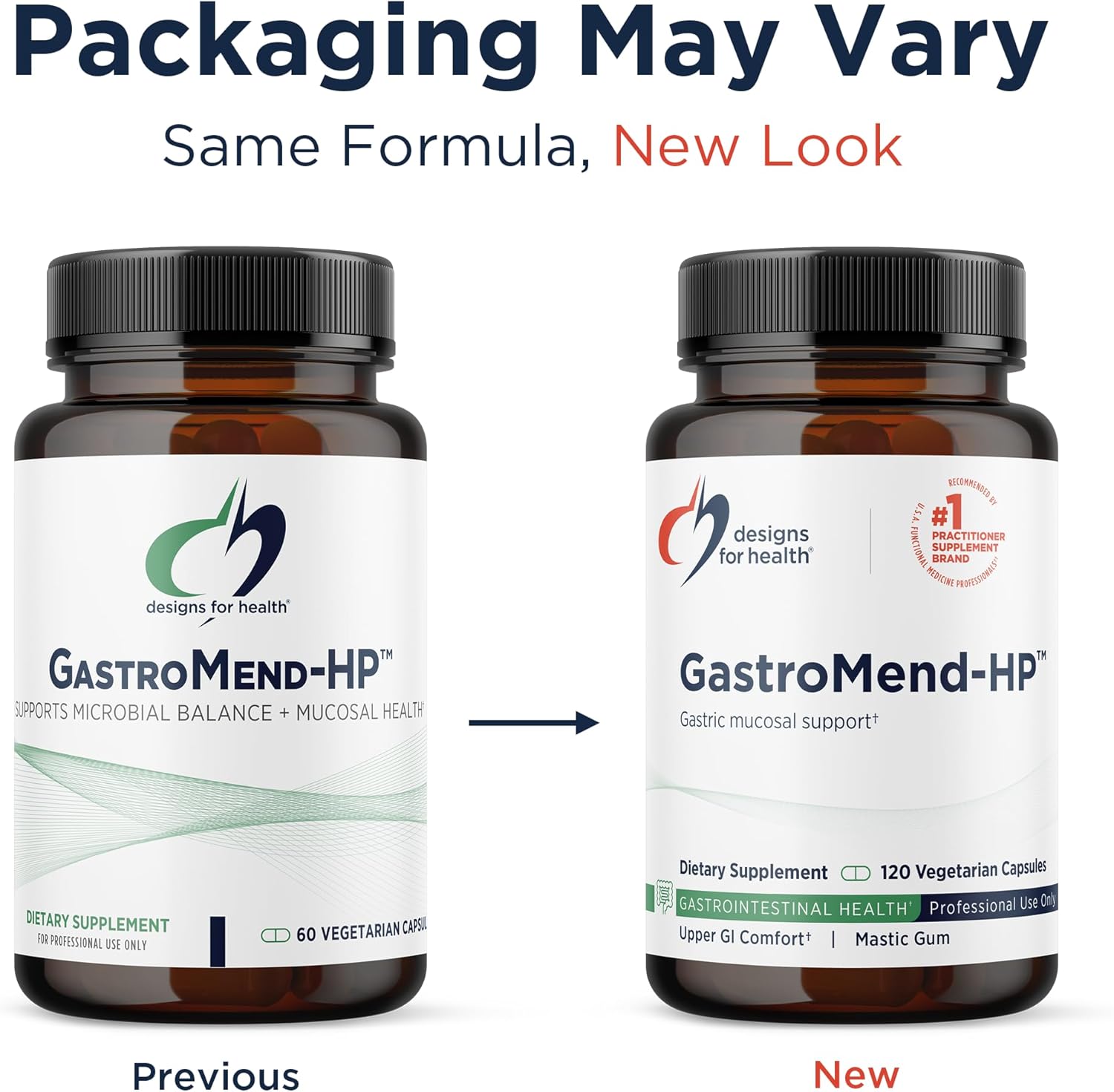 Designs for Health GastroMend HP - Gut Health Supplements - Gut Mucosa Support with Mastic Gum + DGL Licorice + 'Vitamin U' - May Help Occasional