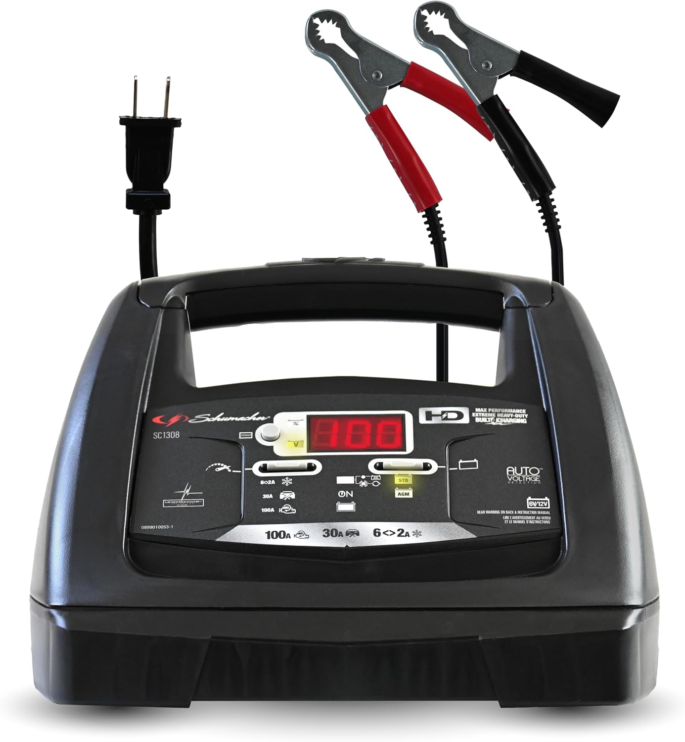 Schumacher Electric 6A Car Battery Charger & Maintainer, 6V/12V – SC1308
