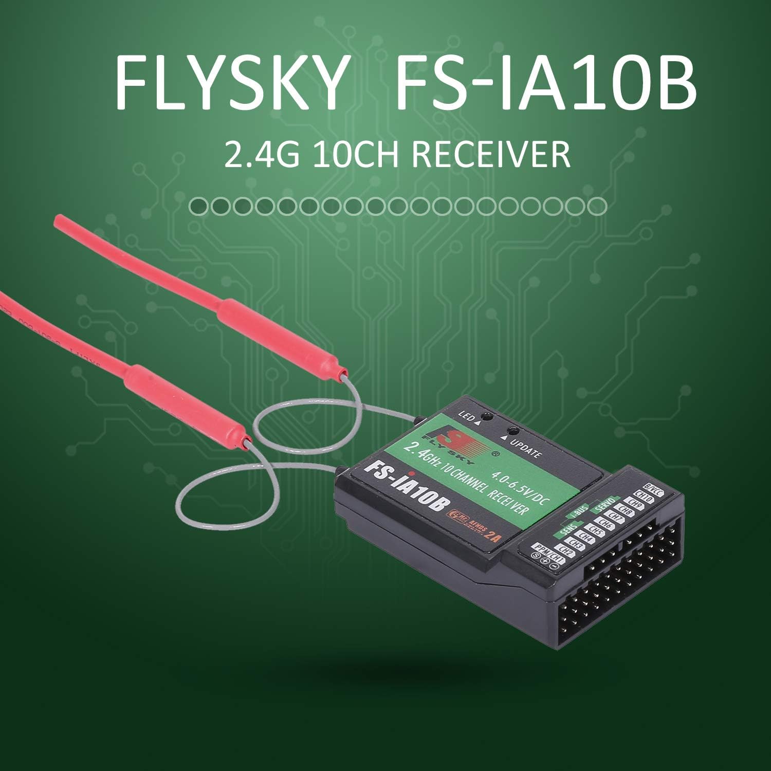 GoolRC Flysky FS-iA10B Receiver 2.4G 10CH for Flysky FS-i6 FS-i6S FS-i10 Transmitter