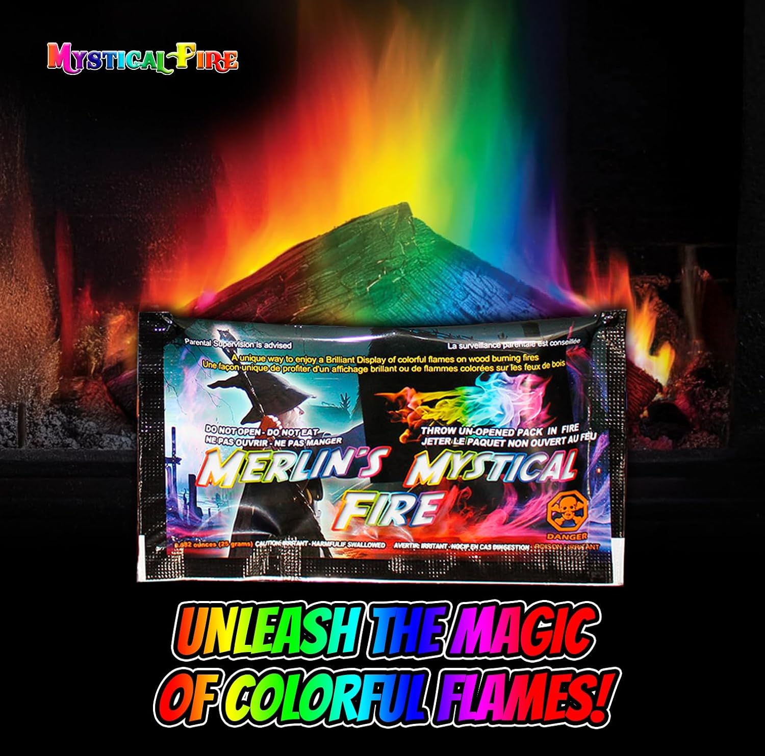 Mystical Fire Merlin’s Fire Color Changing Packets Fire Color Packets 6pk | 6-pack color changing fire packets creates colorful flames in fire