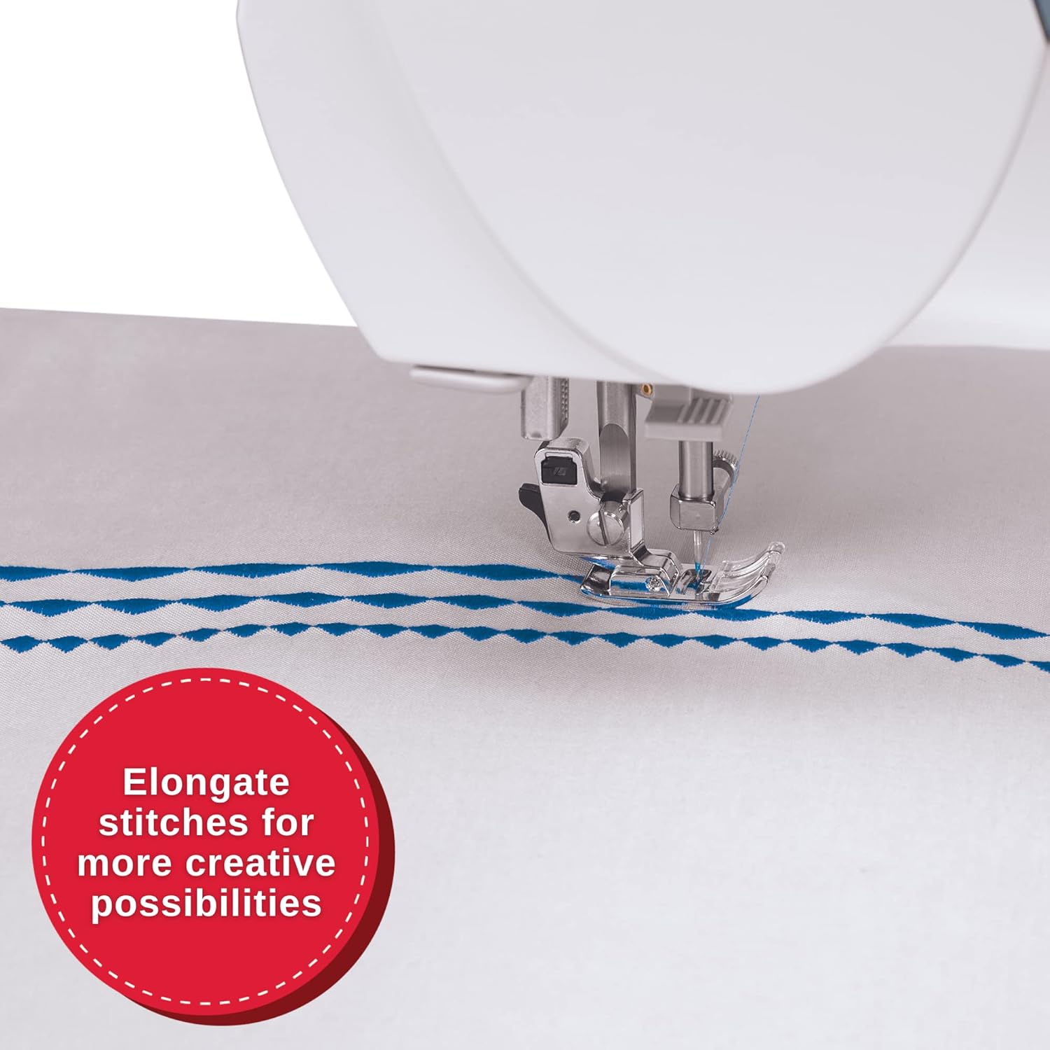 SINGER® Quantum Stylist 9960 Computerized Sewing & Quilting Machine | Hard case, extension table, 13 presser feet included, 600 stitches, 5 fonts, LED light, metal frame, 13 one-step buttonholes