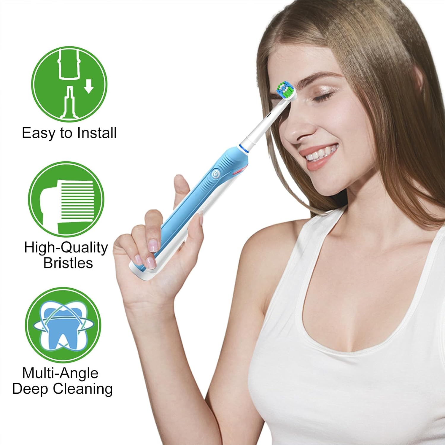 Replacement Toothbrush Heads Compatible with Braun Oral B