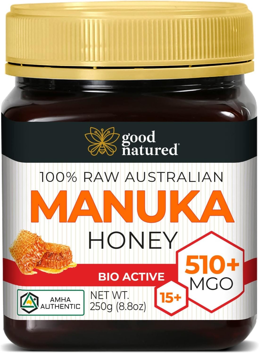 Manuka Honey Medical Grade - Raw Australian Manuka Honey MGO 850+ | Good Natured - AMHA Certified - Lab Tested - Non-GMO - BPA-Free - Premium Quality - Product of Australia - 8.8 oz