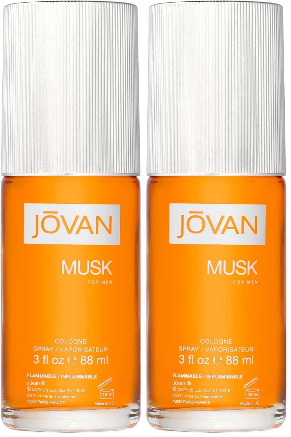 Jovan Musk for Men Eau de Cologne Spray 3 fl oz (Pack of 1), Notes of Carnation, Lavender, and Amber, Men's Fragrance, Long Lasting, Everyday Fragrance, Travel Size