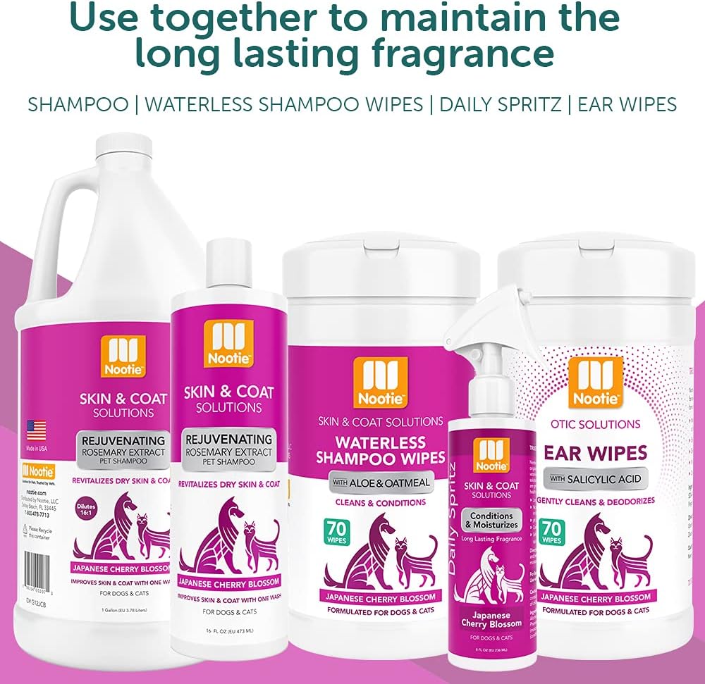 Nootie Cucumber Melon Pet Shampoo for Dogs & Cats, Gentle Oatmeal Formula | 16 oz, dog wash for sensitive skin, helps relieve dry itchy skin for dogs, natural ingredients, cleans & conditions