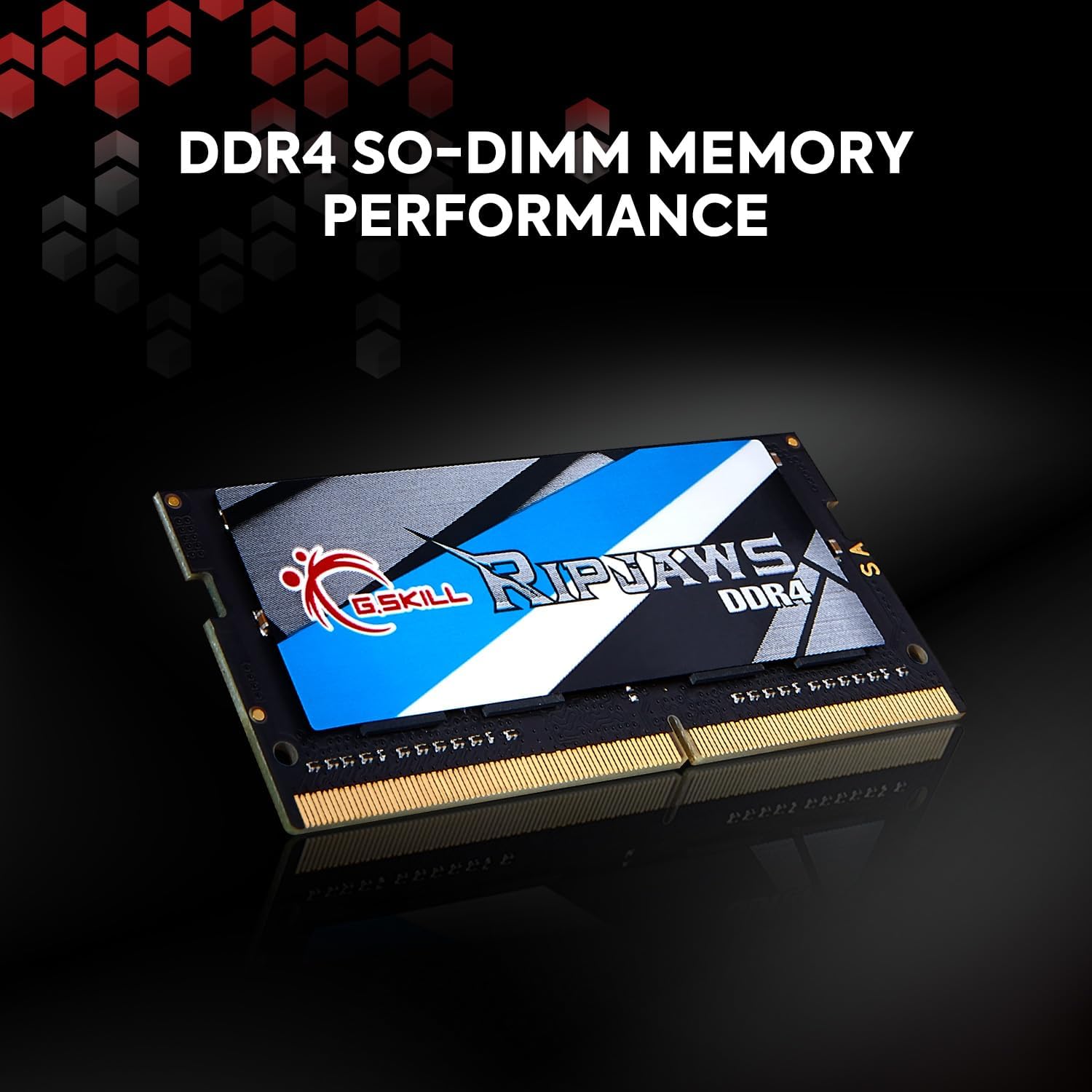 G.SKILL Ripjaws DDR4 SO-DIMM Series DDR4 RAM 32GB (2x16GB) 3200MT/s CL22-22-22-52 1.20V Unbuffered Non-ECC Notebook/Laptop Memory SO-DIMM