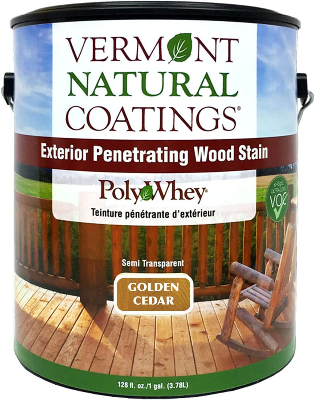 Vermont Natural Coatings PolyWhey Exterior Penetrating Stain - Lakeside Cedar - Gallon