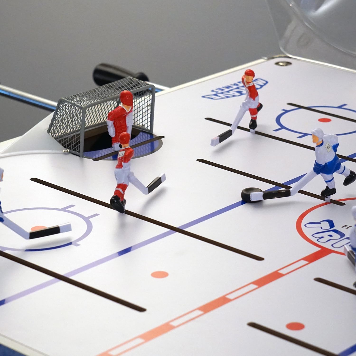 Hat Trick Bubble Hockey Game for Your Home Game Room - with Durable 2-Part Molded Base, Easy-Grip Rod Handles