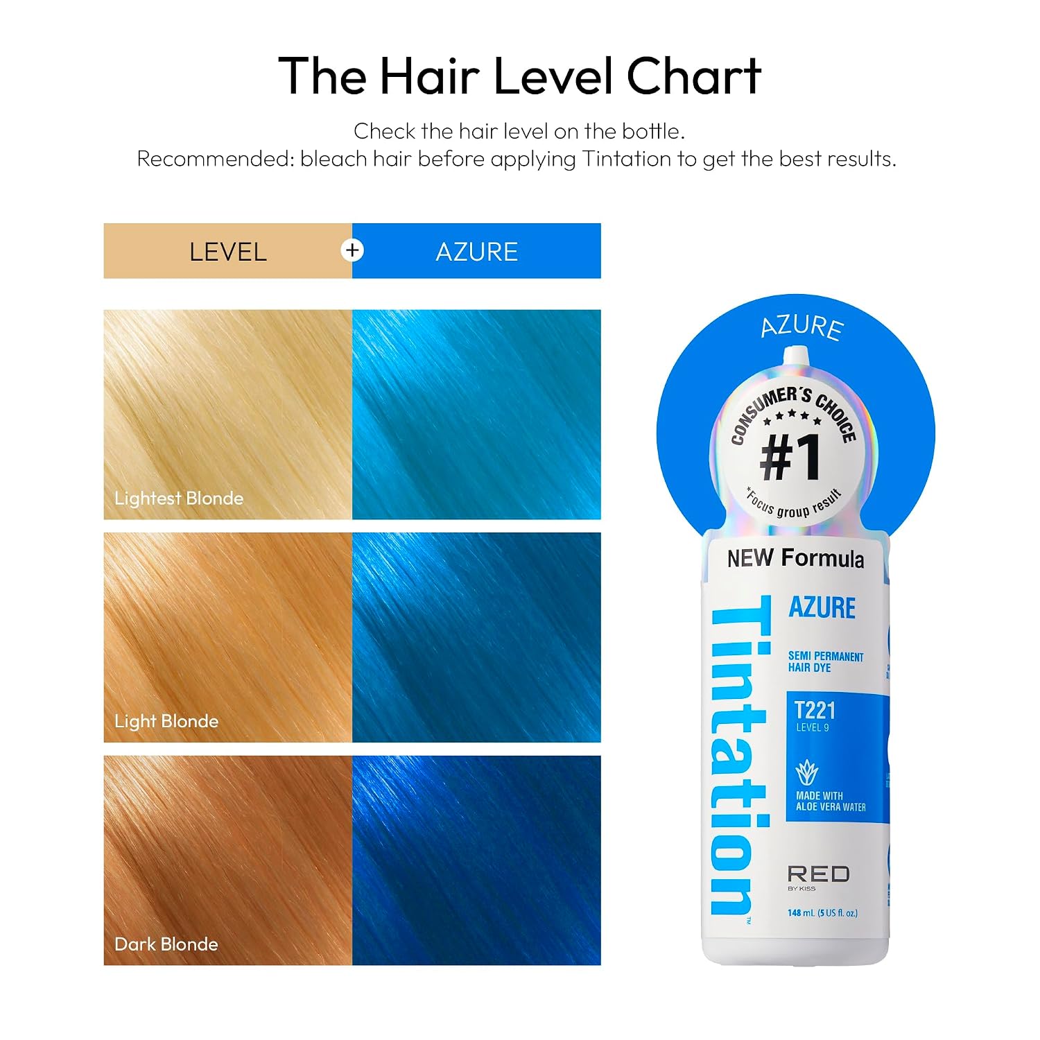 Red by Kiss Tintation Semi-Permanent Hair Color, Aloe Vera Water Based, Argan Oil, Olive Oil, Collagen & Keratin, Long-Lasting Color Dye (Honey Brown, 5 Fl Oz)