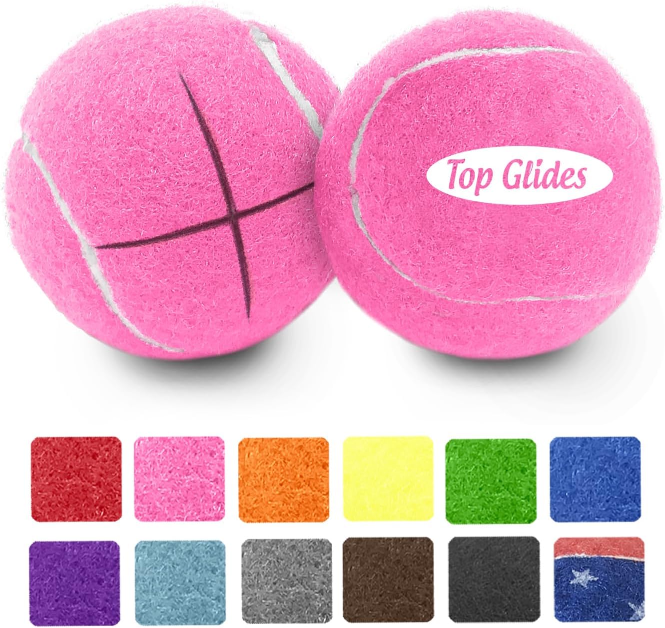 AMP Top Glides Precut Walker Tennis Ball Glides (Gray)